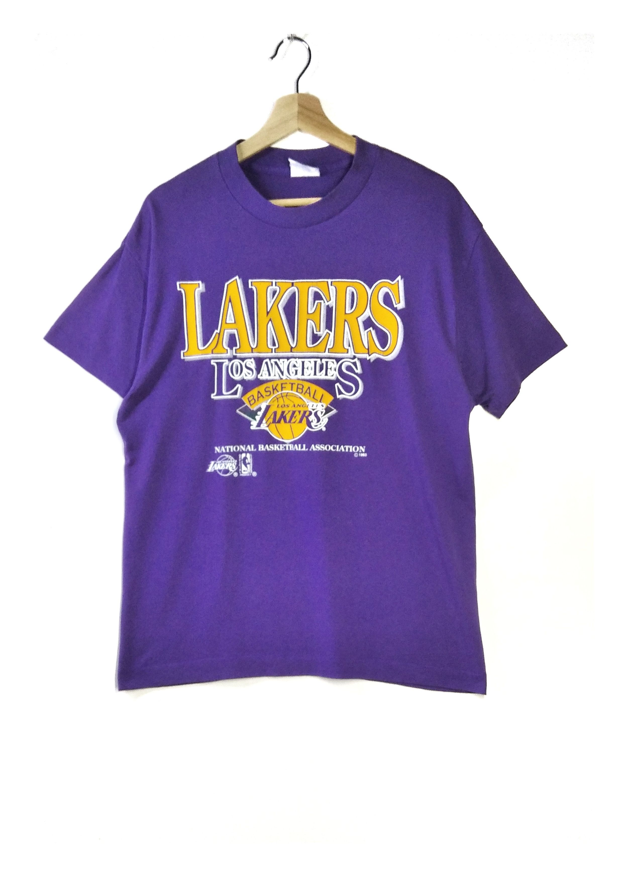 NBA × Vintage True Vintage!!1993 Lakers Los Angeles Big Logo Nba Tshirt Size US L / EU 52-54 / 3 - 1 Thumbnail