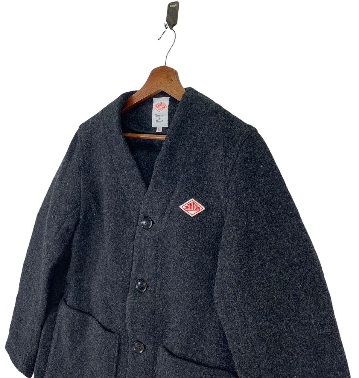 Danton VINTAGE DANTON WORKWEAR WOOL BUTTON JACKET Size XS / US 0-2 / IT 36-38 - 3 Thumbnail
