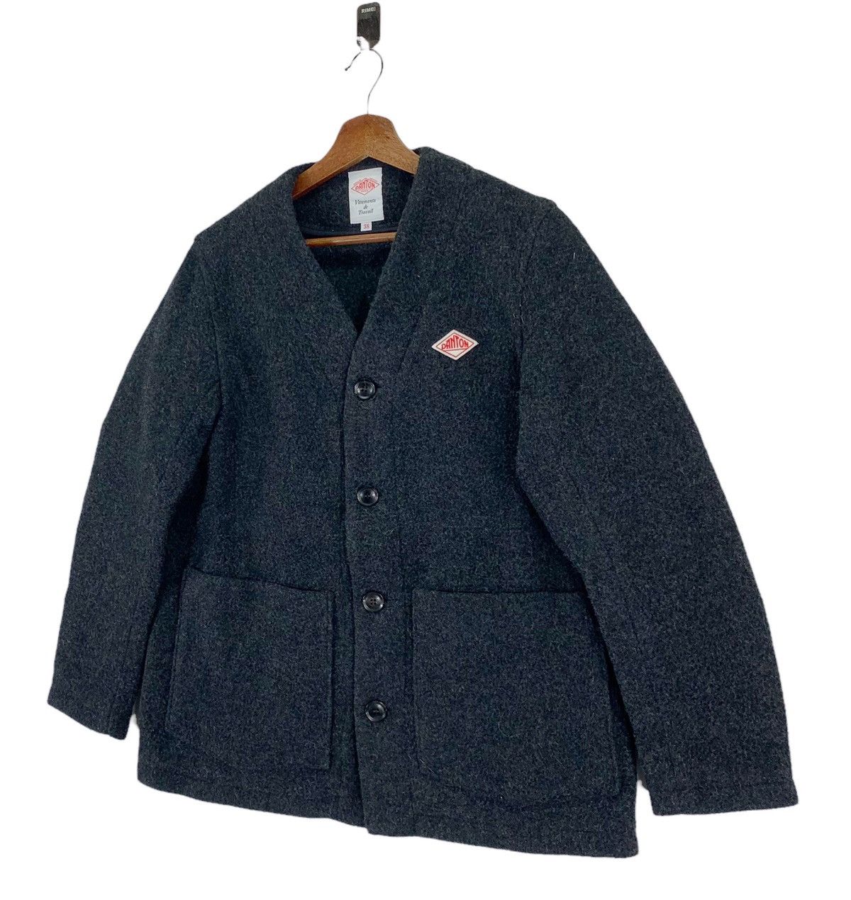 Danton VINTAGE DANTON WORKWEAR WOOL BUTTON JACKET Size XS / US 0-2 / IT 36-38 - 2 Thumbnail
