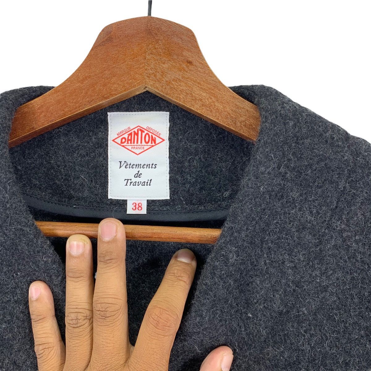 Danton VINTAGE DANTON WORKWEAR WOOL BUTTON JACKET Size XS / US 0-2 / IT 36-38 - 7 Thumbnail