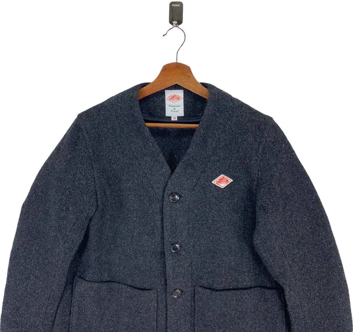 Danton VINTAGE DANTON WORKWEAR WOOL BUTTON JACKET Size XS / US 0-2 / IT 36-38 - 4 Thumbnail