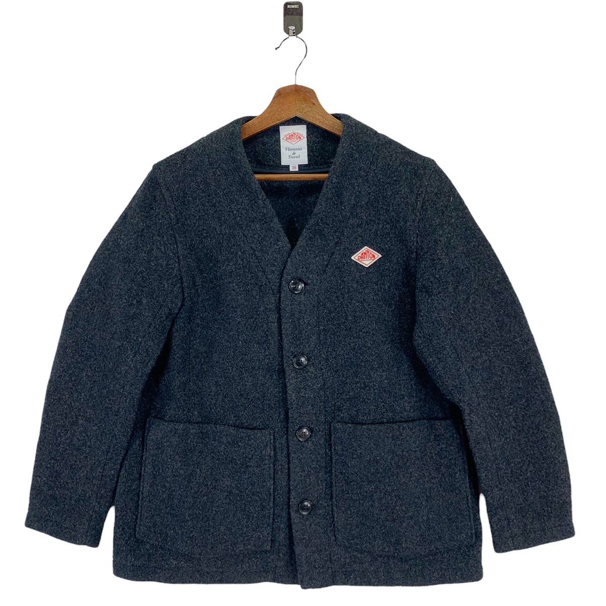 Danton VINTAGE DANTON WORKWEAR WOOL BUTTON JACKET Size XS / US 0-2 / IT 36-38 - 1 Thumbnail