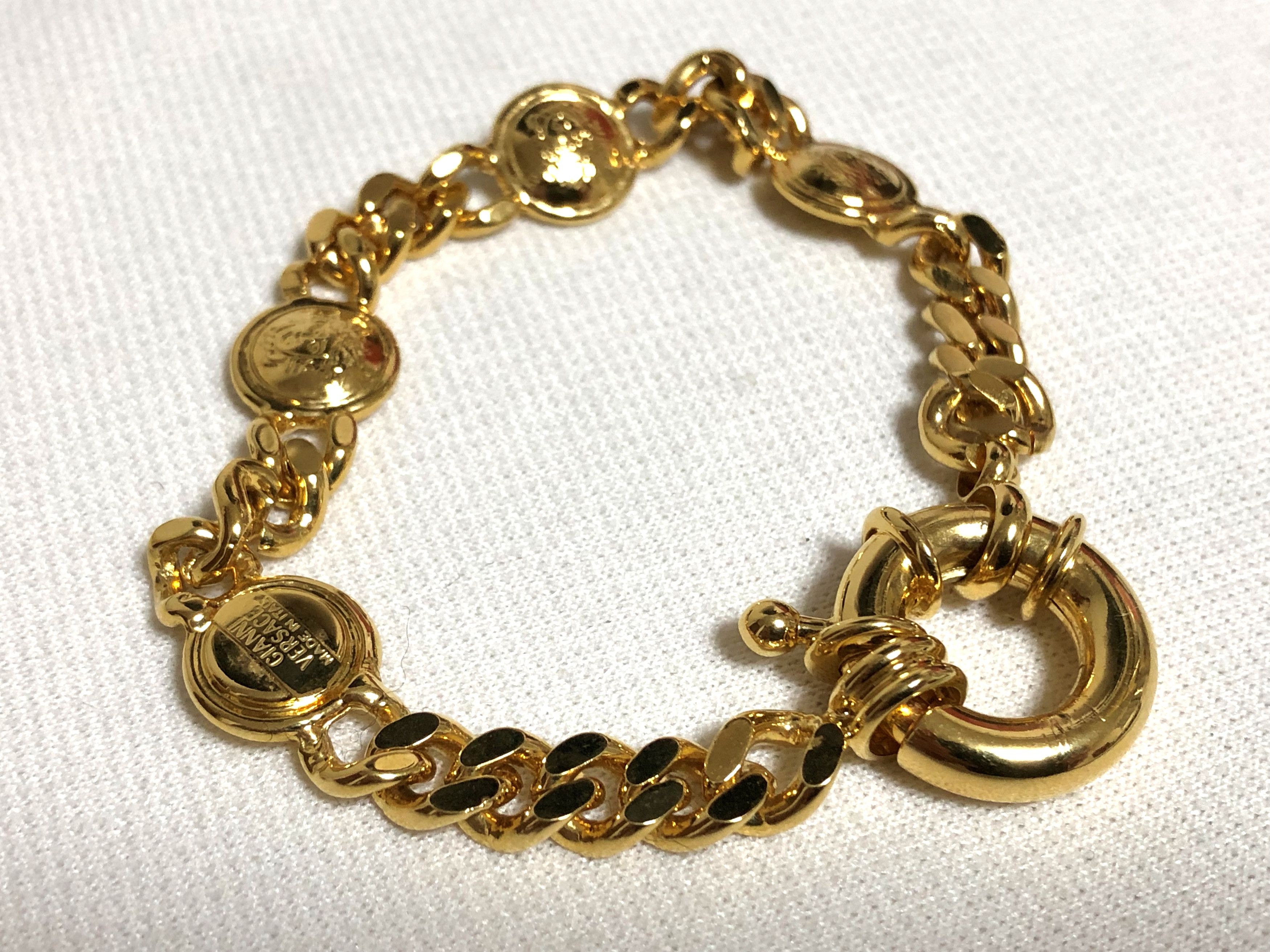 Versace GIANNI VERSACE gold plated bracelet MEDUSA vintage box Size ONE SIZE - 3 Thumbnail
