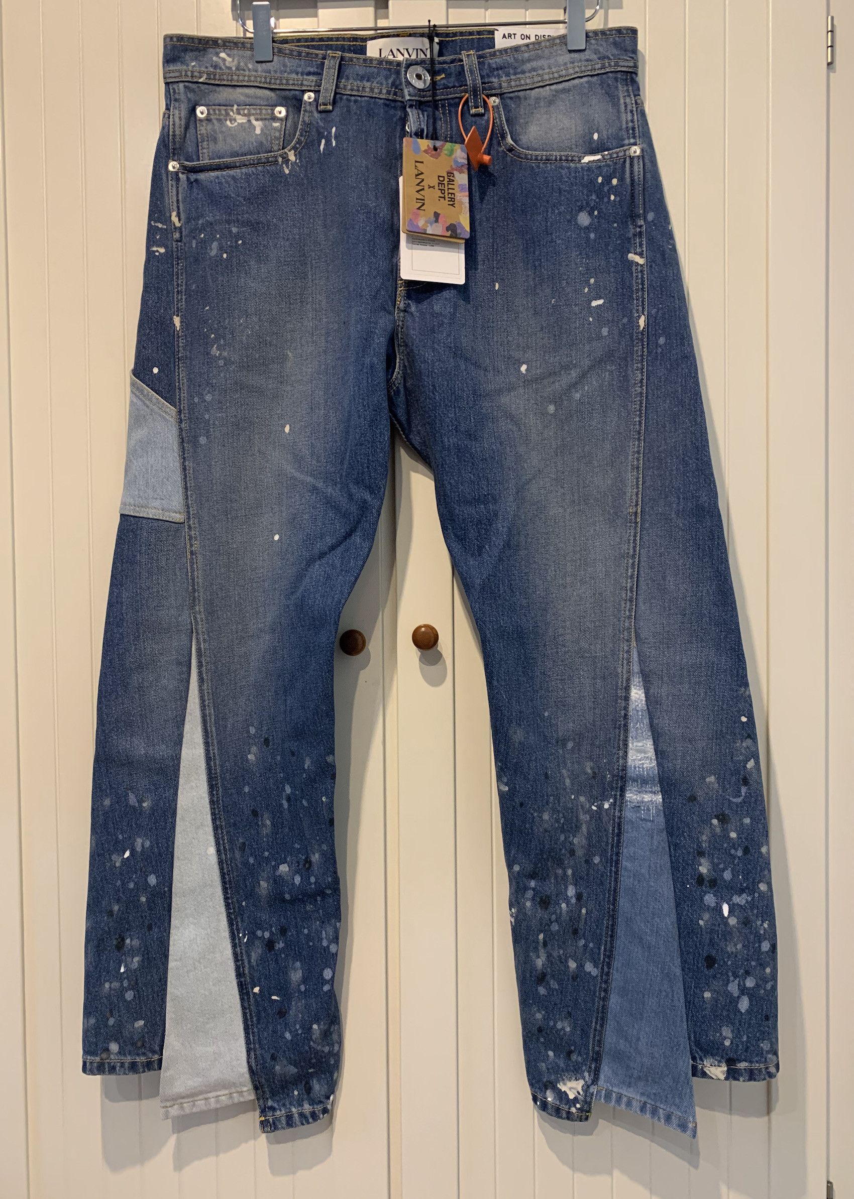 image of Gallery Dept x Lanvin Ss'21 Jean Twist Leg in Blue, Men's (Size 32)