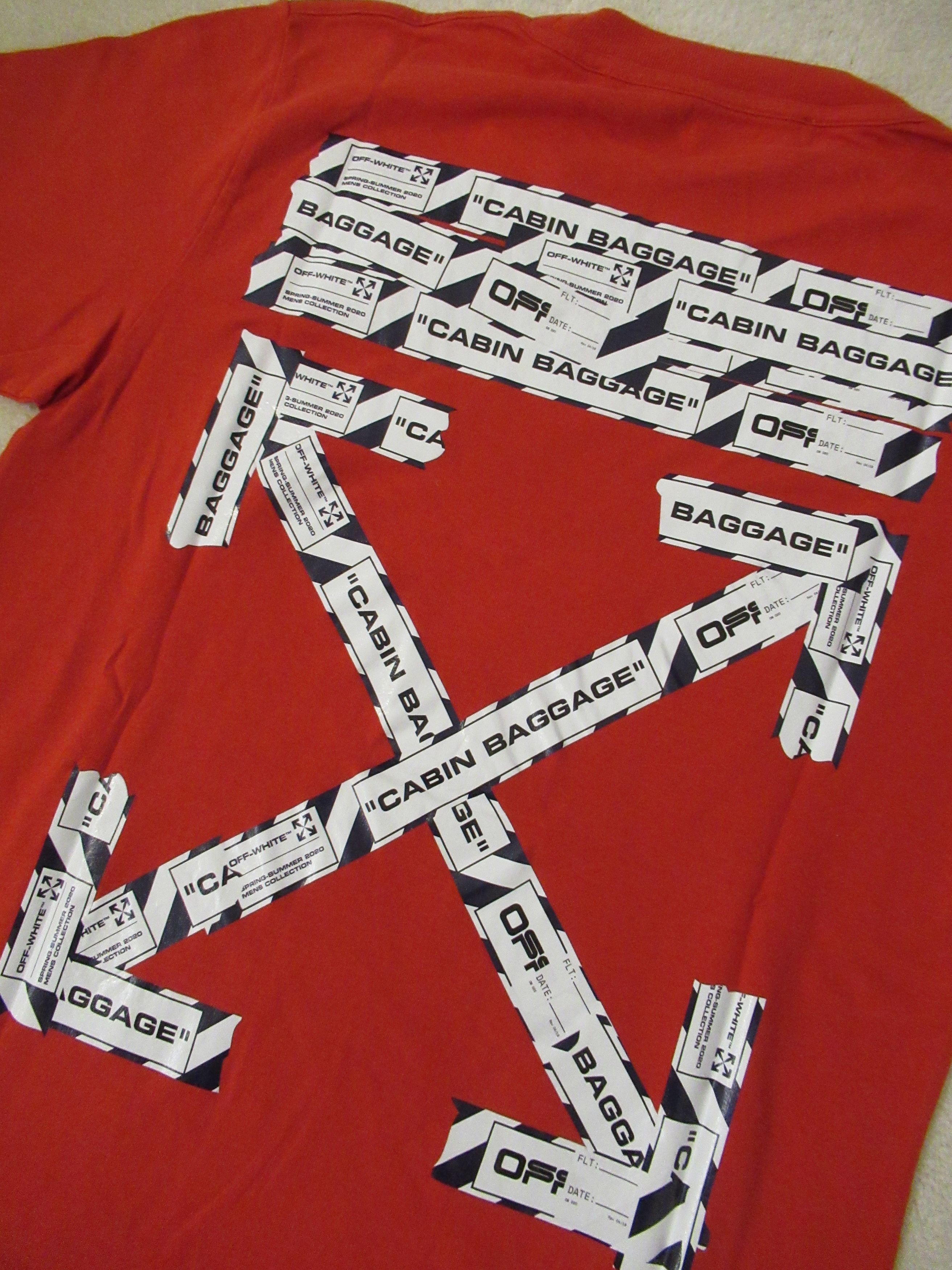 Off-White Off White Red Airport Tape Arrows Virgil Medium New Size US M / EU 48-50 / 2 - 4 Thumbnail
