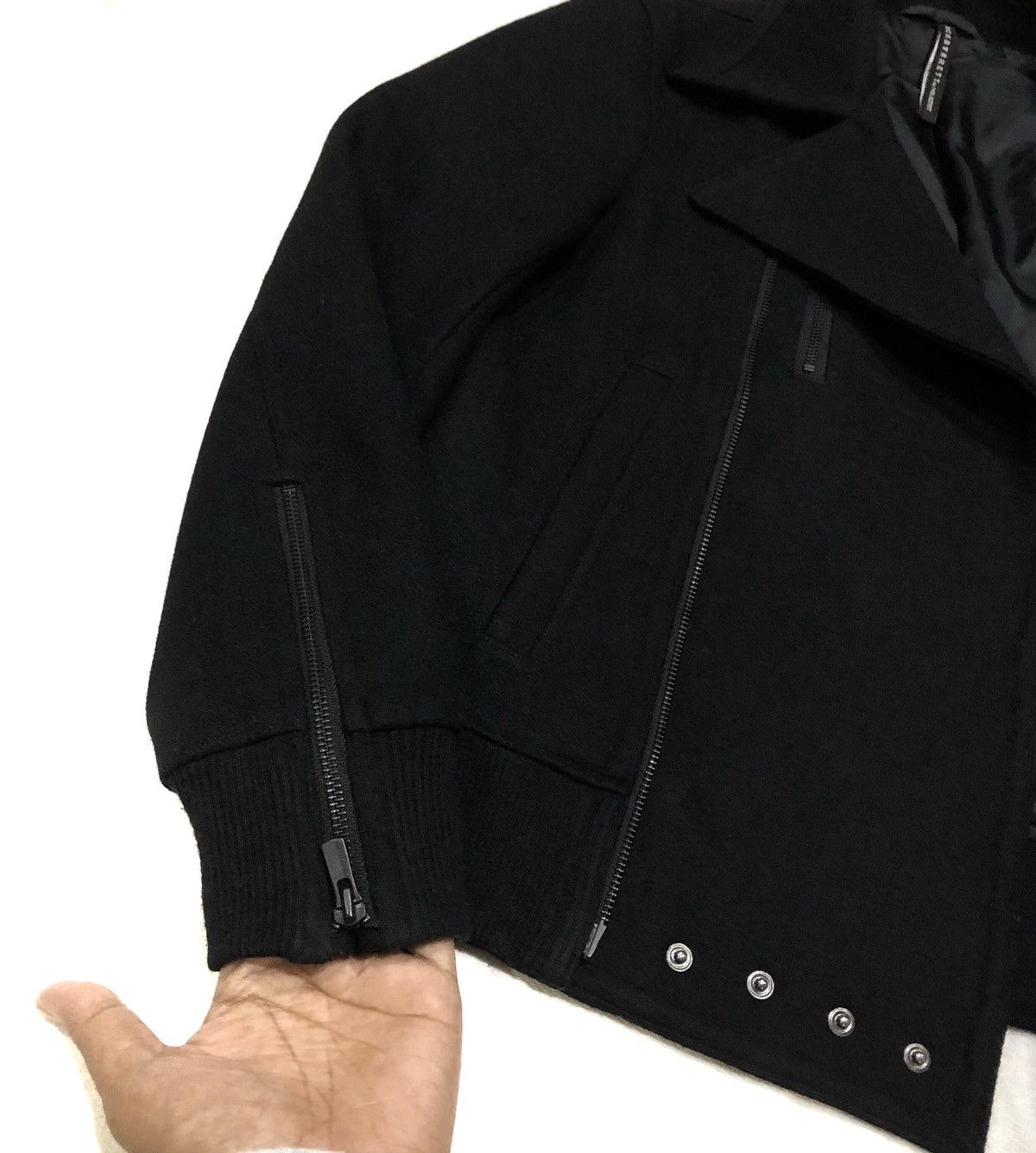 Black Barrett Black Barrett by Neil Barrett Biker Wool Jacket Size US M / EU 48-50 / 2 - 4 Thumbnail
