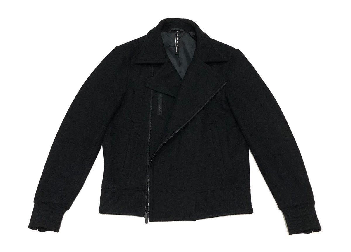 Black Barrett Black Barrett by Neil Barrett Biker Wool Jacket Size US M / EU 48-50 / 2 - 2 Thumbnail