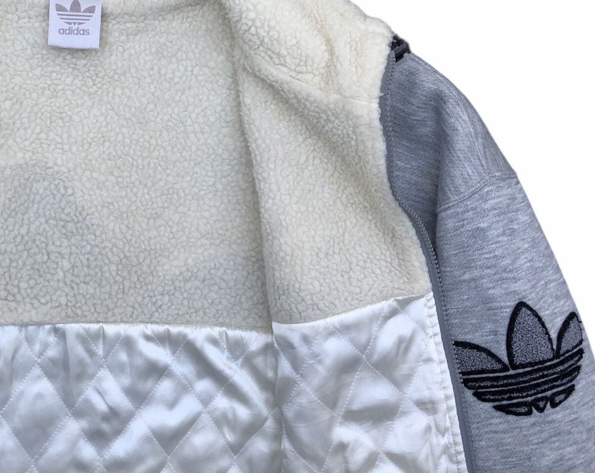 Adidas Vtg 90s Adidas Trefoil Big Logo Fleece Hoodie Sweatshirt Size US L / EU 52-54 / 3 - 7 Thumbnail