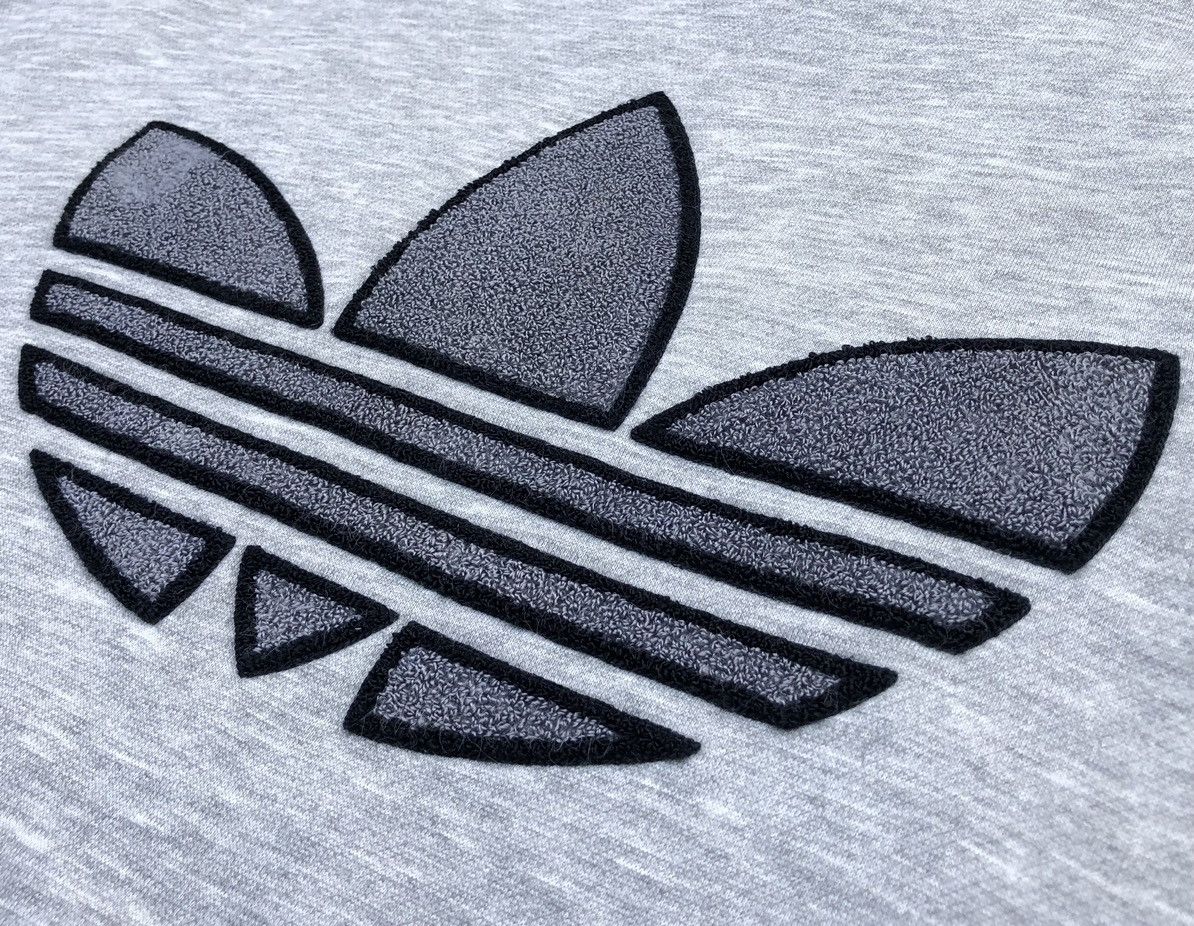 Adidas Vtg 90s Adidas Trefoil Big Logo Fleece Hoodie Sweatshirt Size US L / EU 52-54 / 3 - 14 Thumbnail