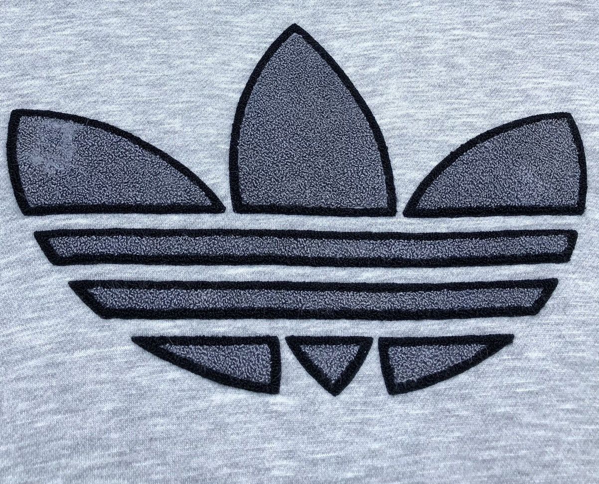 Adidas Vtg 90s Adidas Trefoil Big Logo Fleece Hoodie Sweatshirt Size US L / EU 52-54 / 3 - 13 Thumbnail