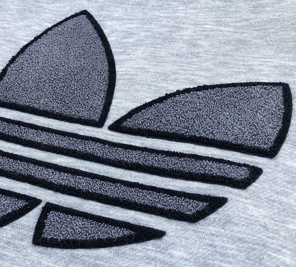 Adidas Vtg 90s Adidas Trefoil Big Logo Fleece Hoodie Sweatshirt Size US L / EU 52-54 / 3 - 15 Thumbnail