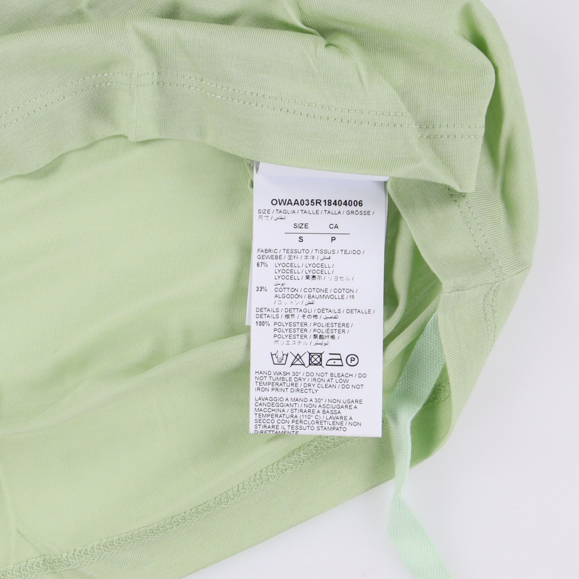 Off-White Green Woman Floral Shoulder Pad T-Shirt Size US S / EU 44-46 / 1 - 8 Thumbnail