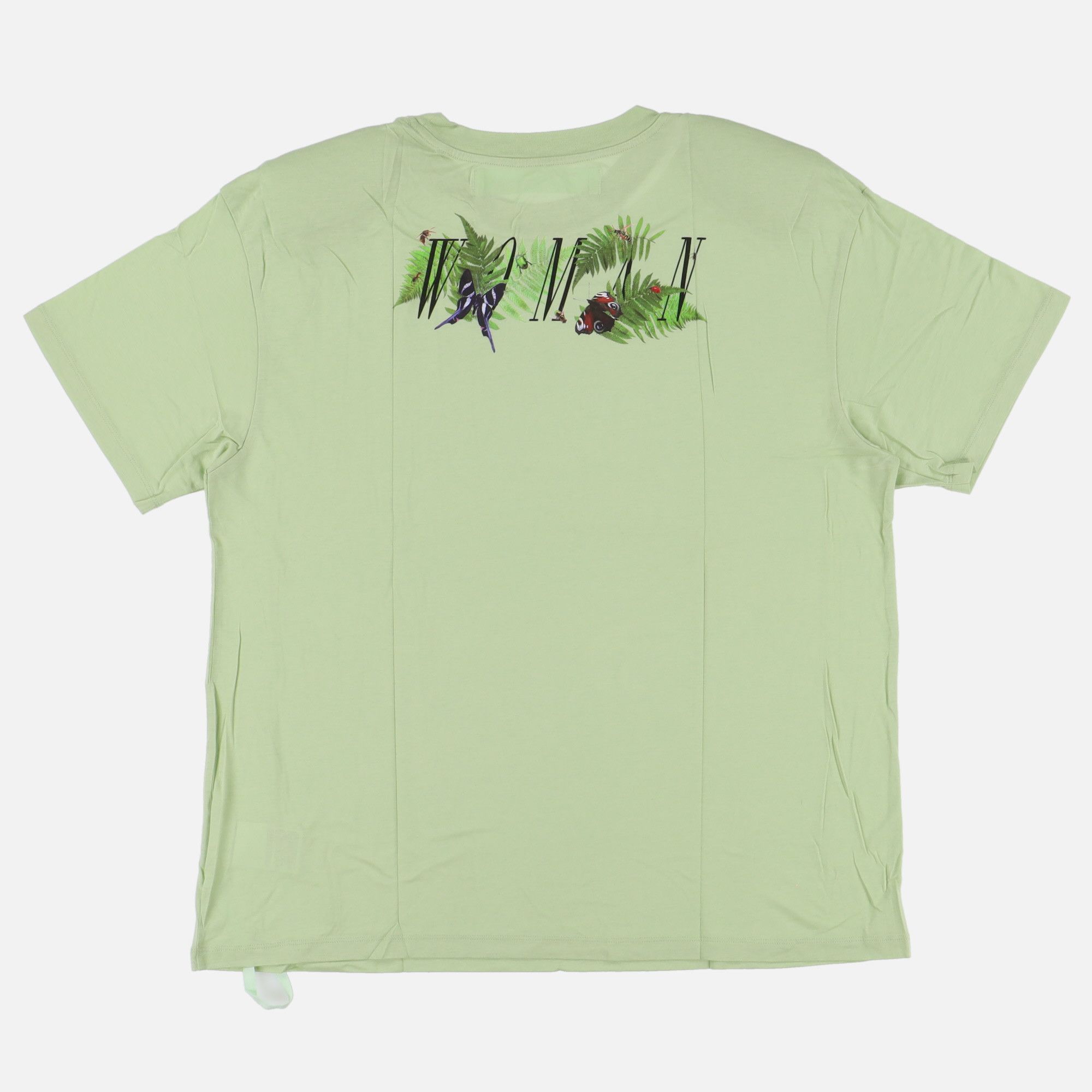 Off-White Green Woman Floral Shoulder Pad T-Shirt Size US S / EU 44-46 / 1 - 1 Thumbnail