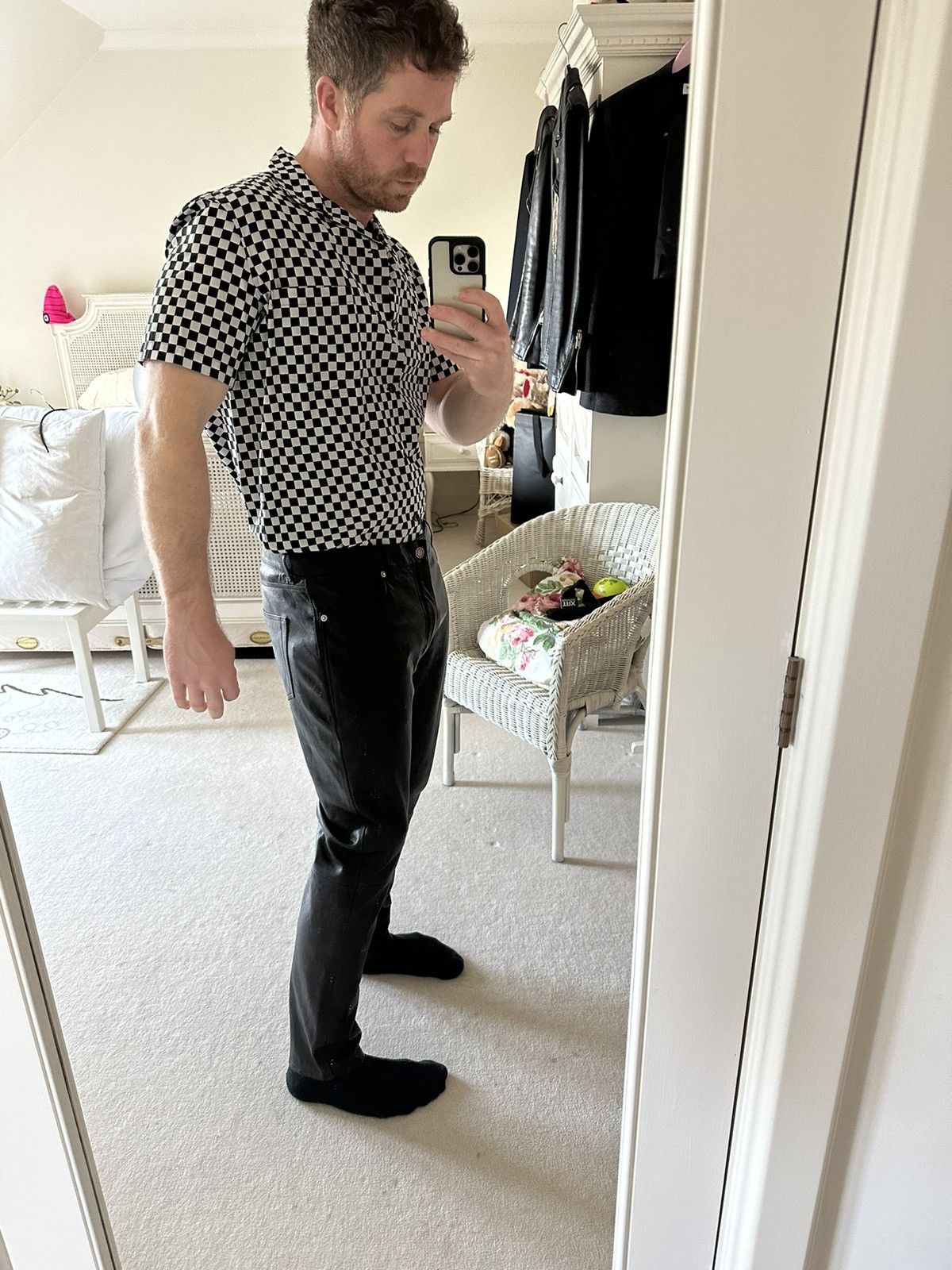 Saint Laurent Paris $3290 SS20 Saint Laurent leather pants jeans 50 BNWT Grail Size US 34 / EU 50 - 4 Thumbnail
