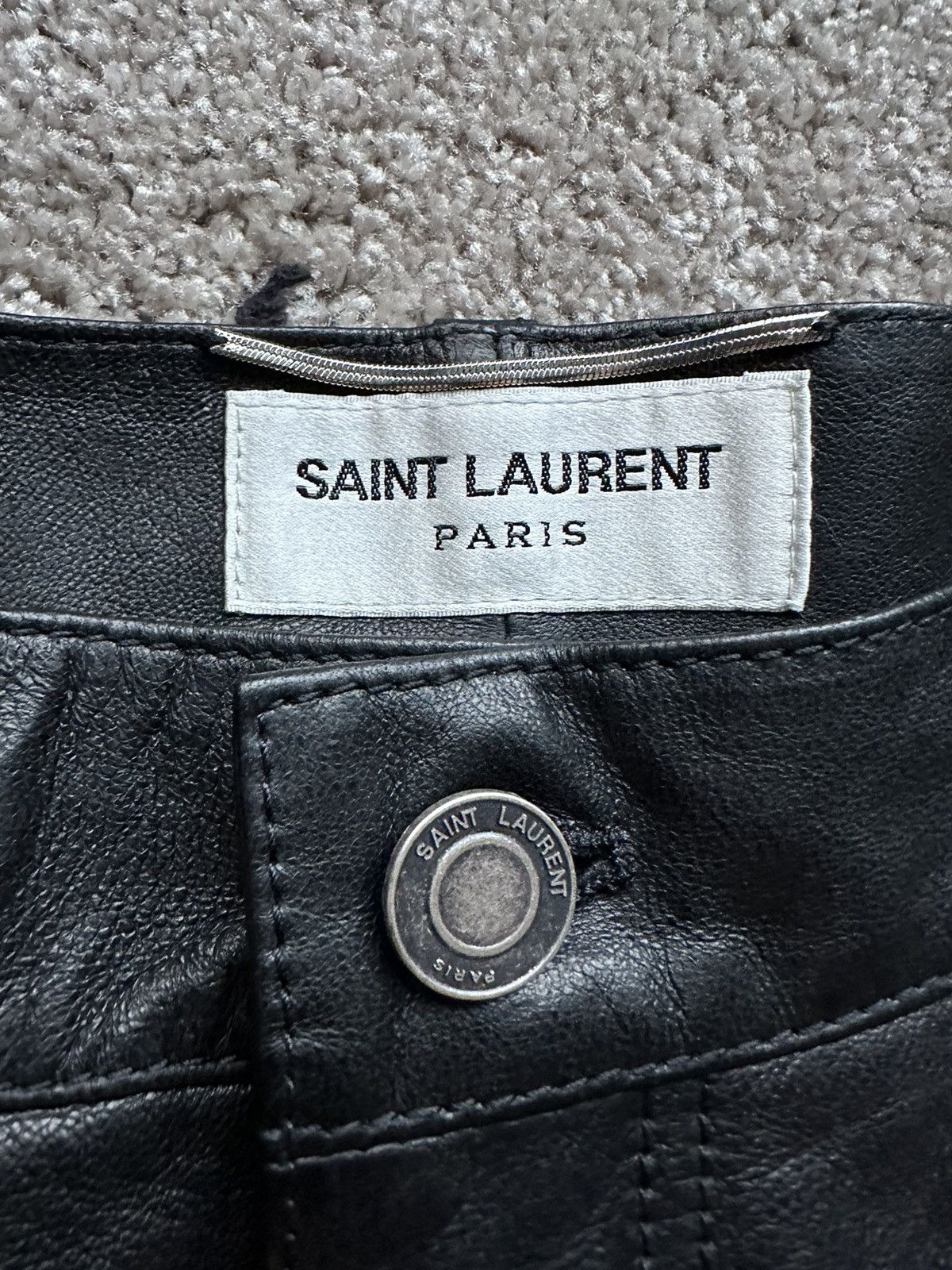 Saint Laurent Paris $3290 SS20 Saint Laurent leather pants jeans 50 BNWT Grail Size US 34 / EU 50 - 13 Thumbnail