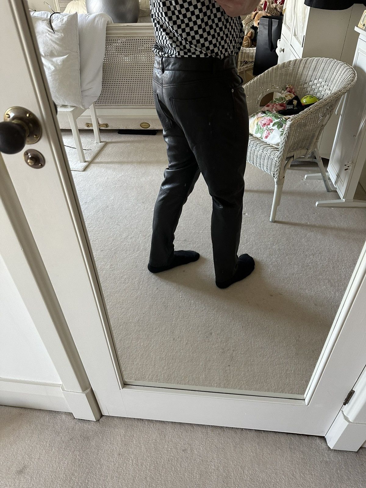 Saint Laurent Paris $3290 SS20 Saint Laurent leather pants jeans 50 BNWT Grail Size US 34 / EU 50 - 5 Thumbnail