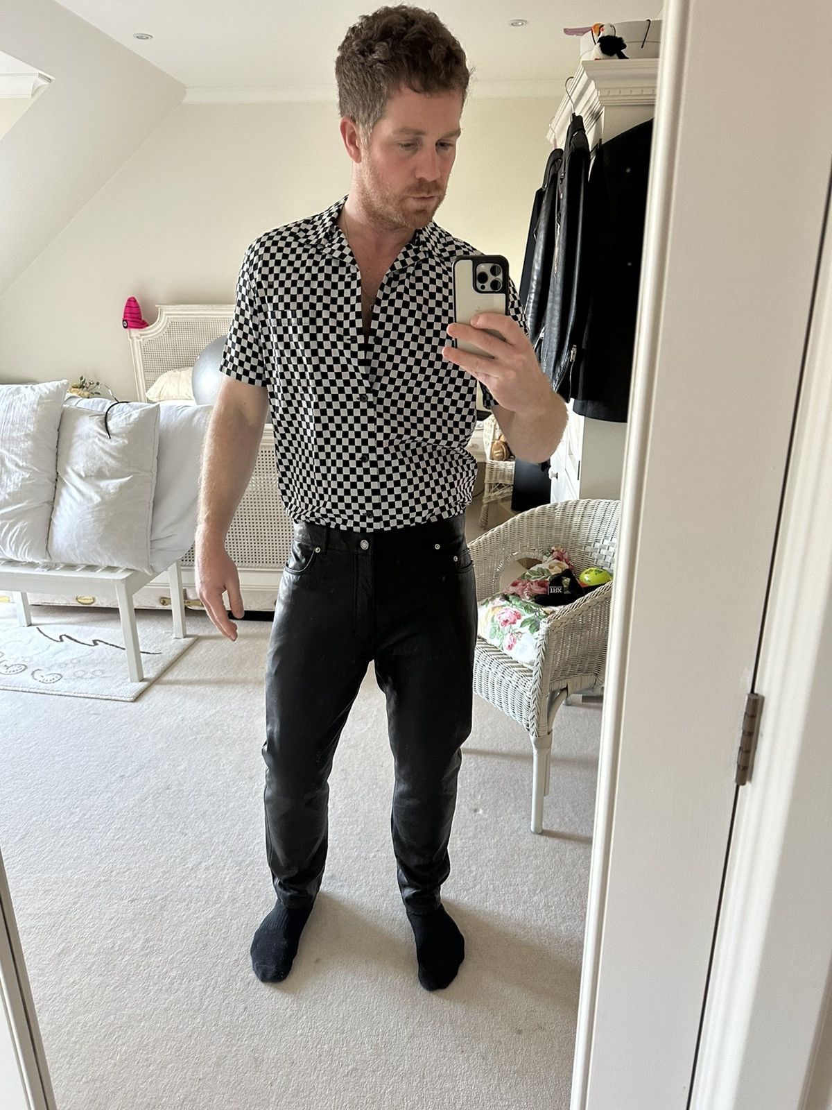 Saint Laurent Paris $3290 SS20 Saint Laurent leather pants jeans 50 BNWT Grail Size US 34 / EU 50 - 3 Thumbnail
