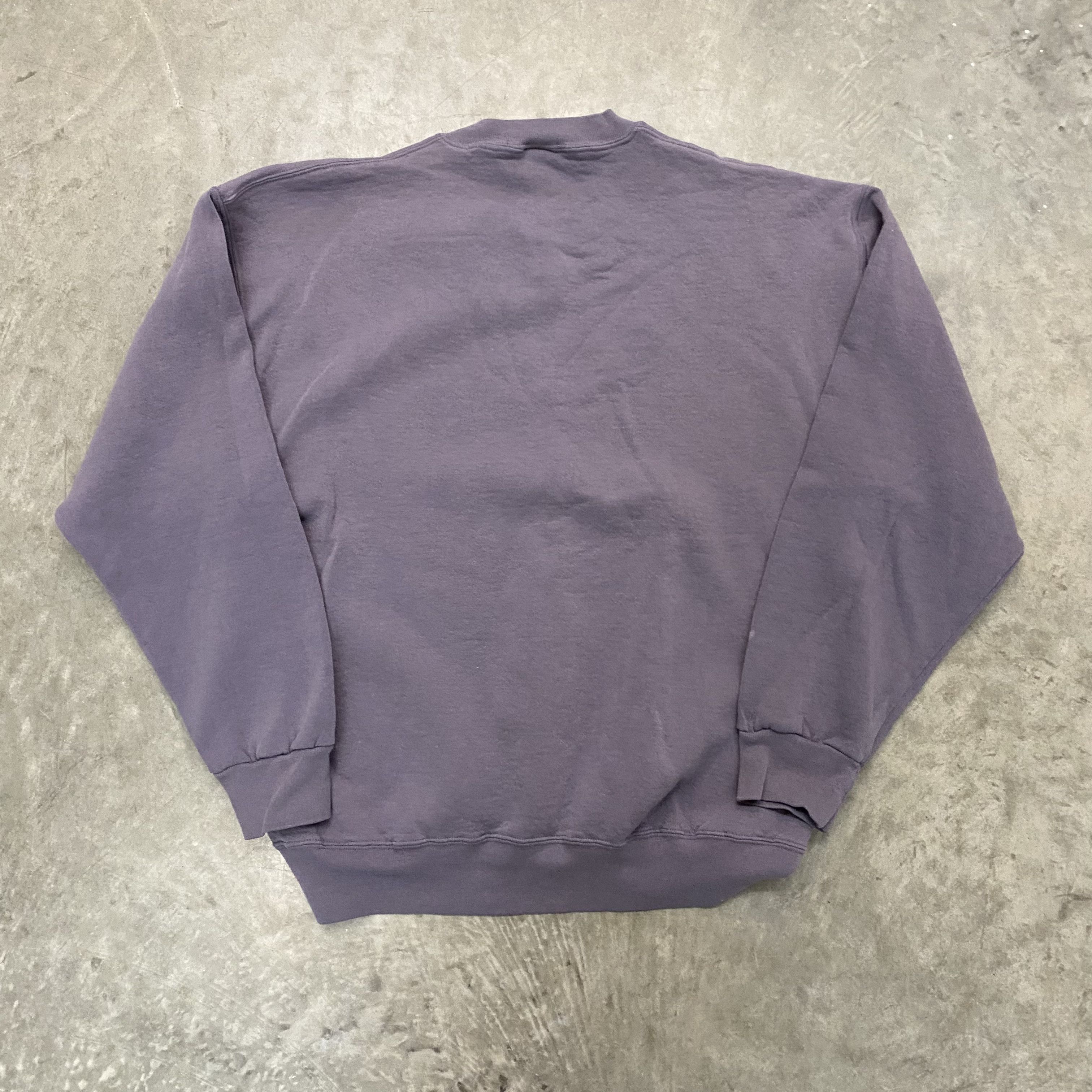 Russell Athletic × Vintage VTG 90s Faded Lilac Russell Athletic Blank Sweatshirt Size US XL / EU 56 / 4 - 2 Thumbnail