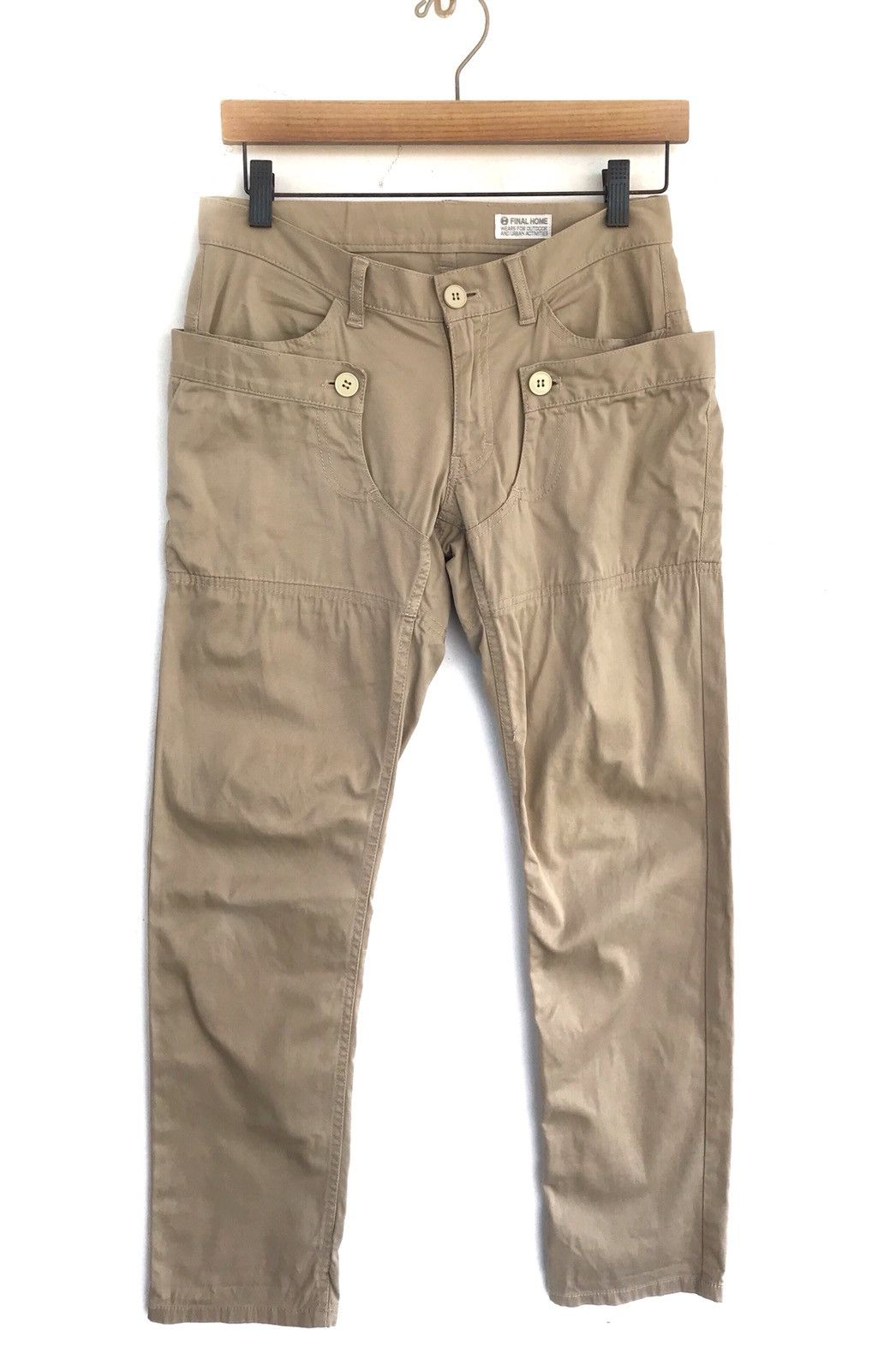 image of Final Home Casual Pants Streetwear Fashion in Cream, Men's (Size 28)