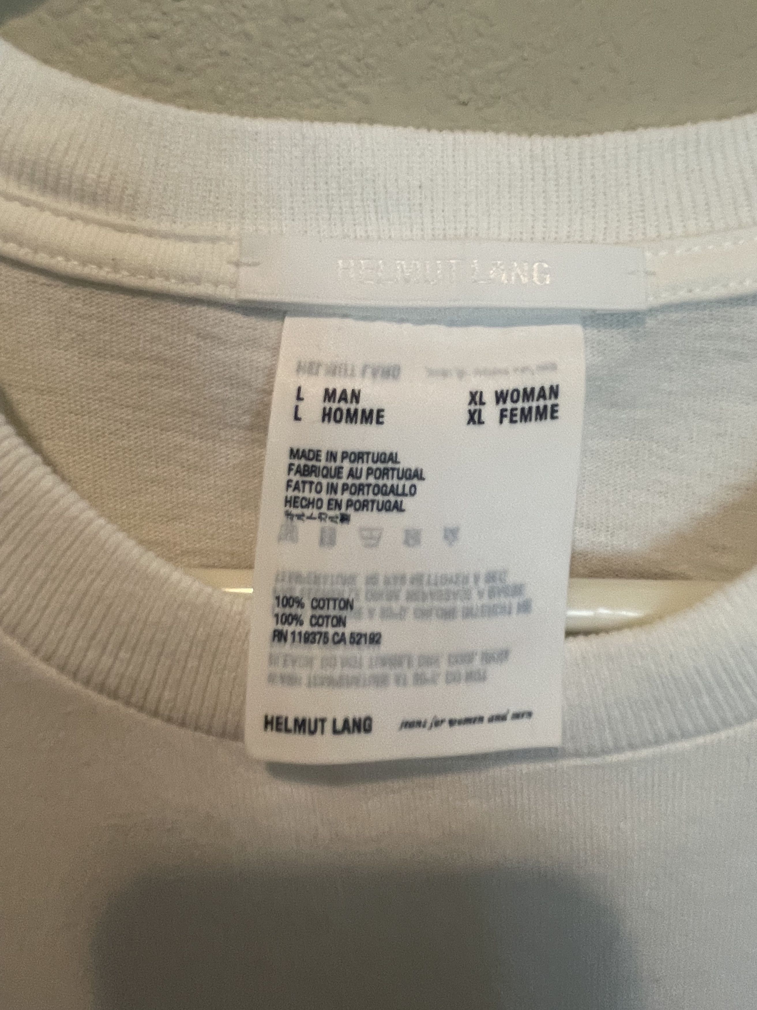 Helmut Lang Helmut Lang t-shirt In Lang We Trust Size US L / EU 52-54 / 3 - 4 Thumbnail