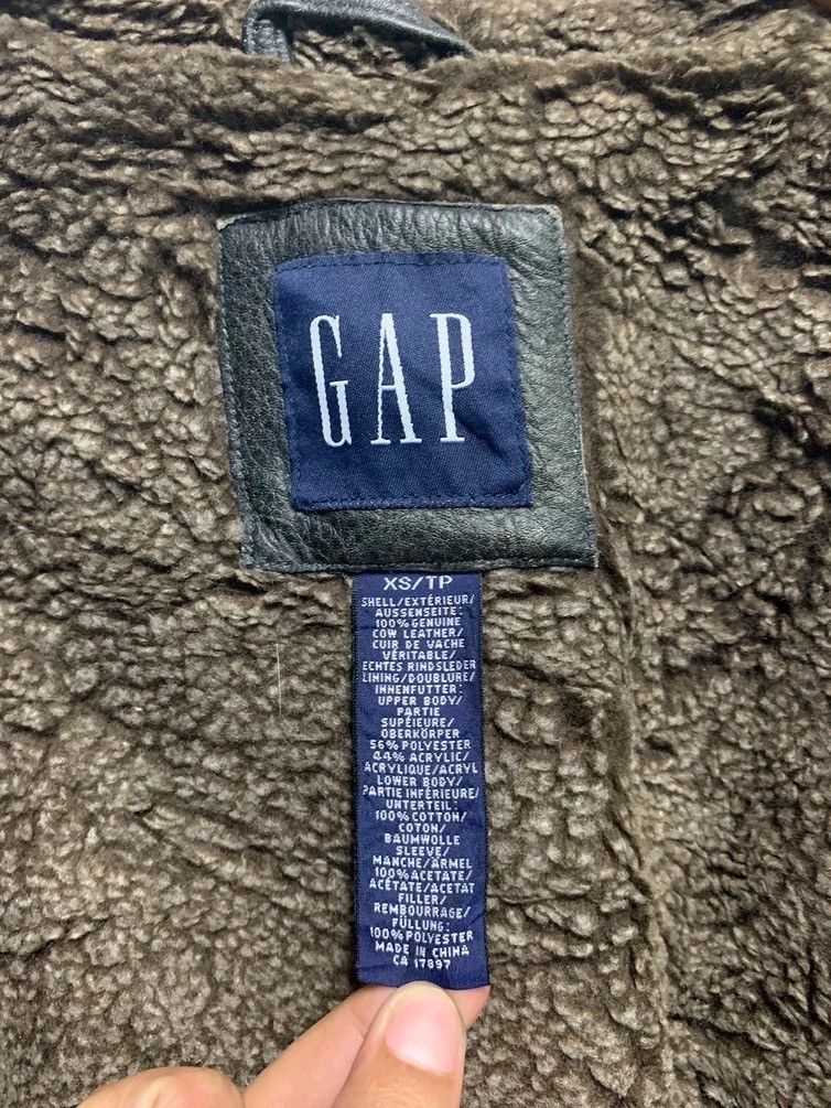 Gap × Vintage RARE ‼️ GAP Vintage Distressed Patina Leather Jacket Size US M / EU 48-50 / 2 - 6 Thumbnail
