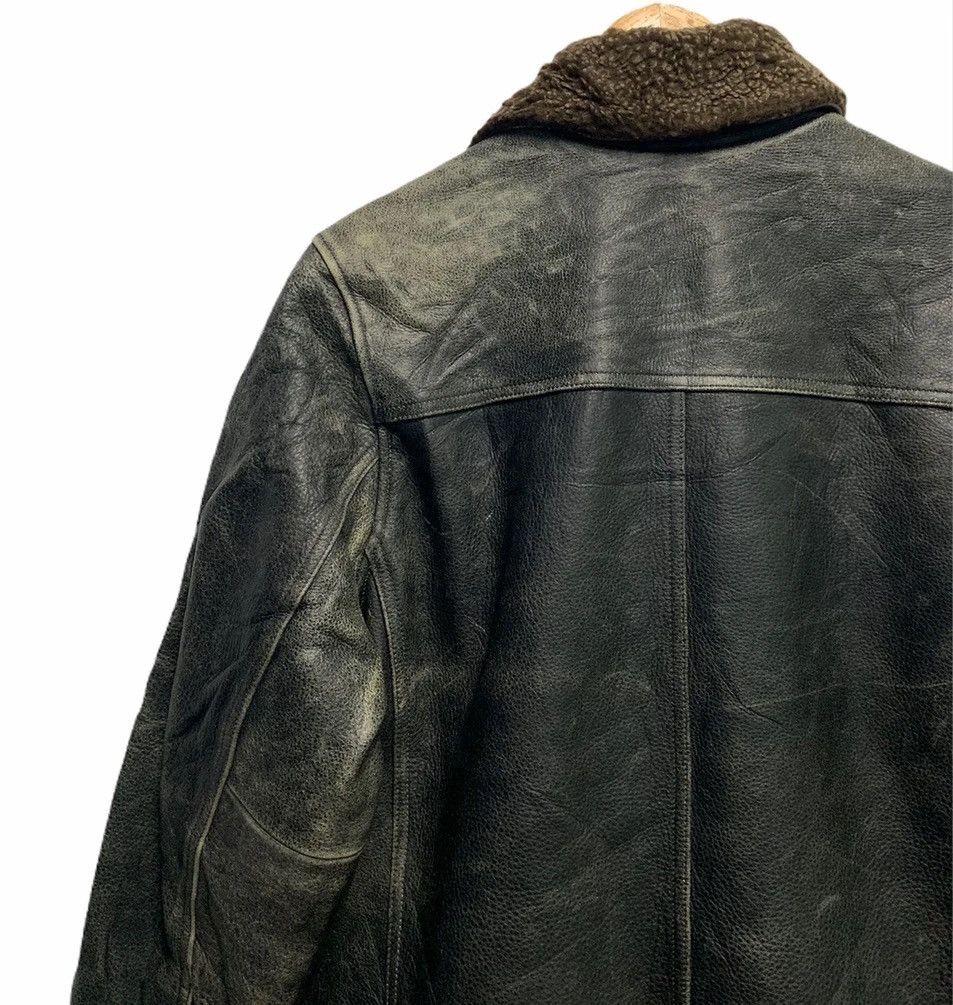 Gap × Vintage RARE ‼️ GAP Vintage Distressed Patina Leather Jacket Size US M / EU 48-50 / 2 - 4 Thumbnail