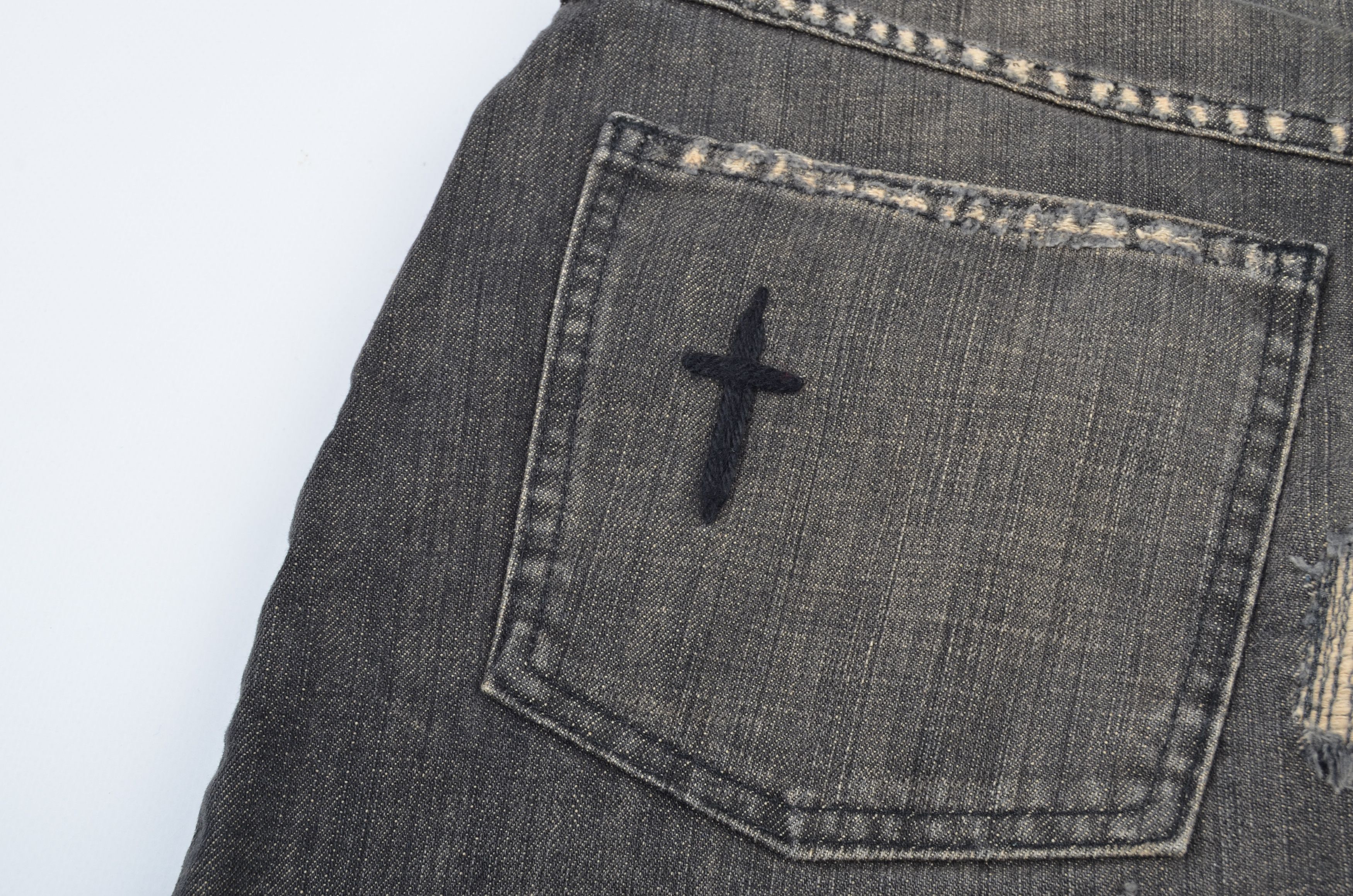 Allsaints Allsaints Mini Denim Grunge Distressed Skirt Size 26" / US 2 / IT 38 - 8 Thumbnail