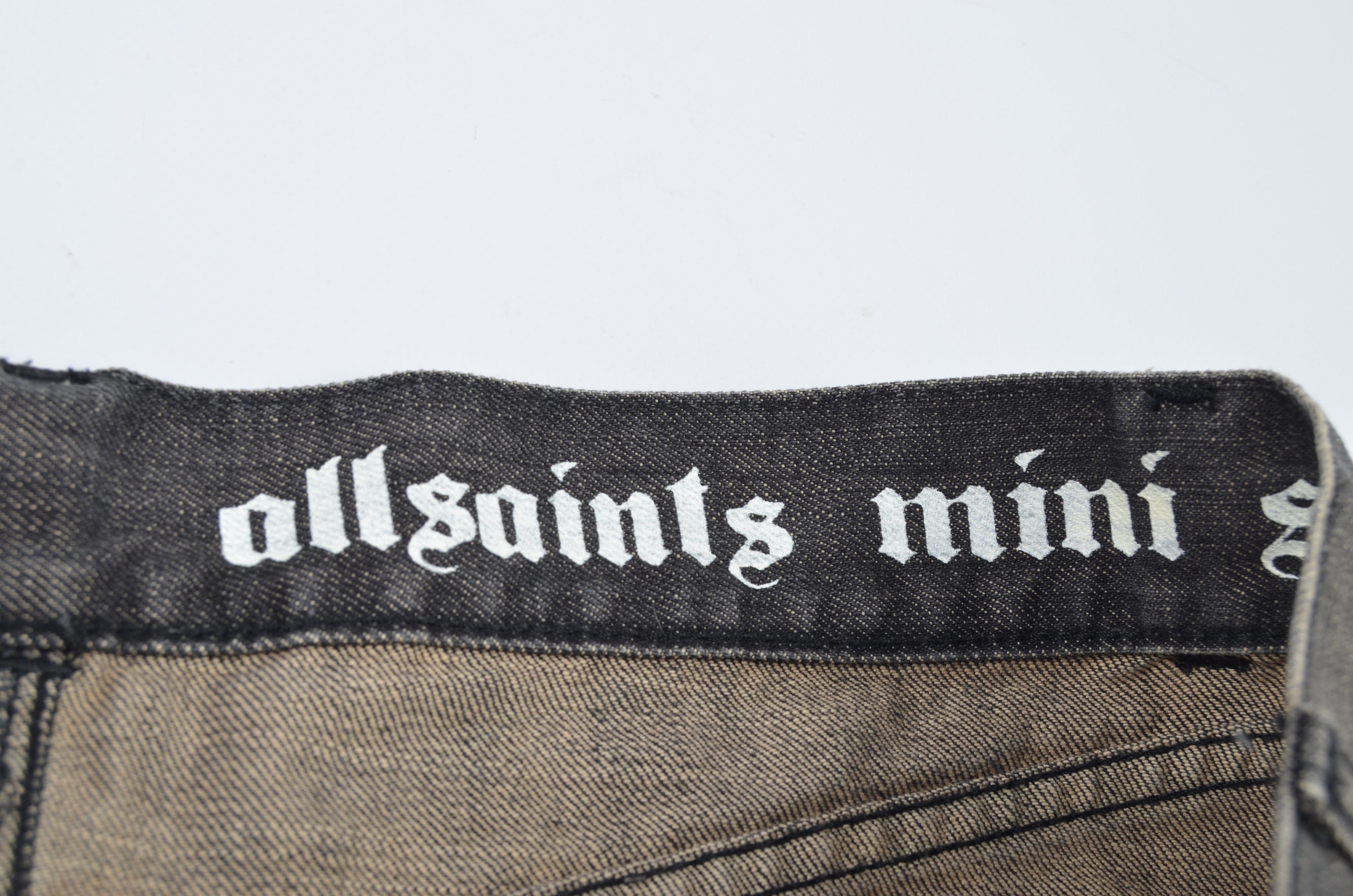 Allsaints Allsaints Mini Denim Grunge Distressed Skirt Size 26" / US 2 / IT 38 - 7 Thumbnail