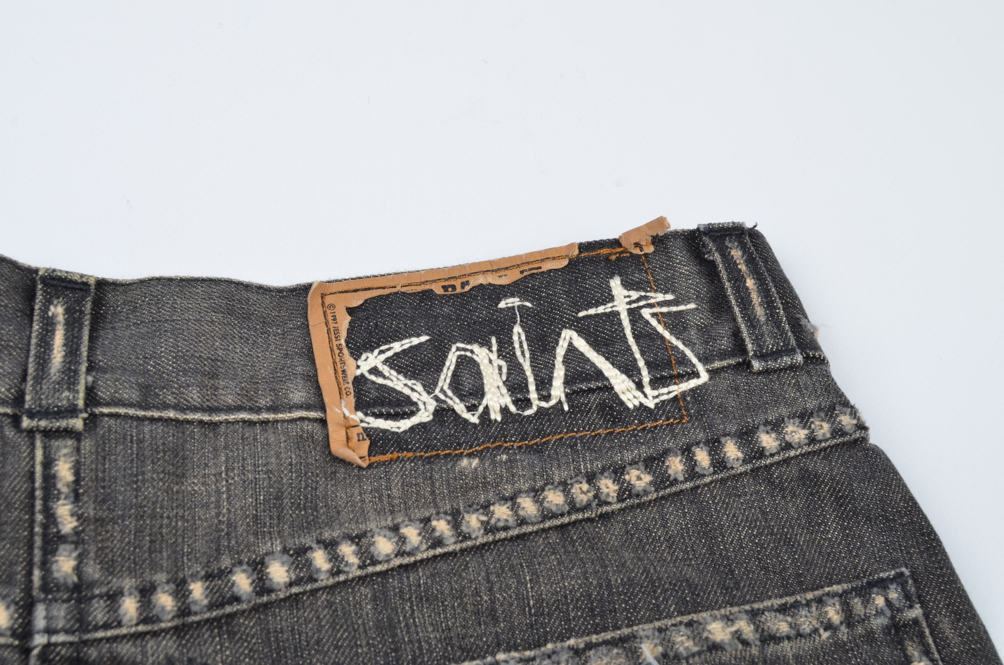 Allsaints Allsaints Mini Denim Grunge Distressed Skirt Size 26" / US 2 / IT 38 - 9 Thumbnail
