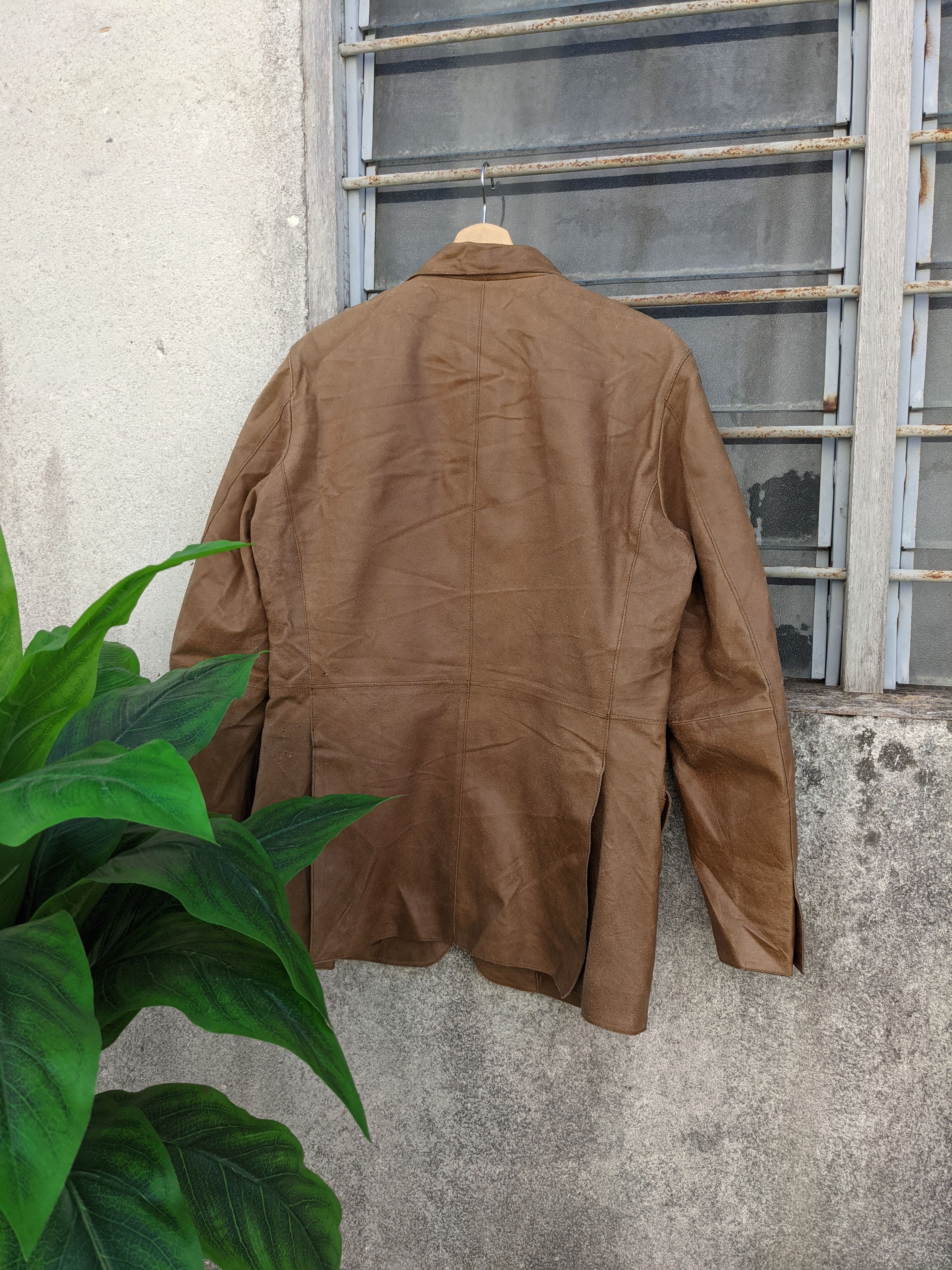 Japanese Brand × Leather × Takeo Kikuchi ⚡️Rare⚡️ Takeo Kikuchi Leather Blazer Size US M / EU 48-50 / 2 - 2 Thumbnail