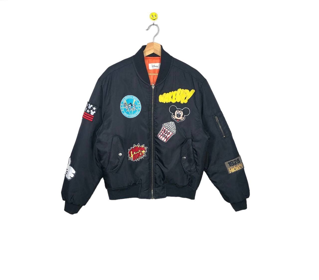 Mickey Mouse Disney Patchwork Bomber Jacket Winter Style