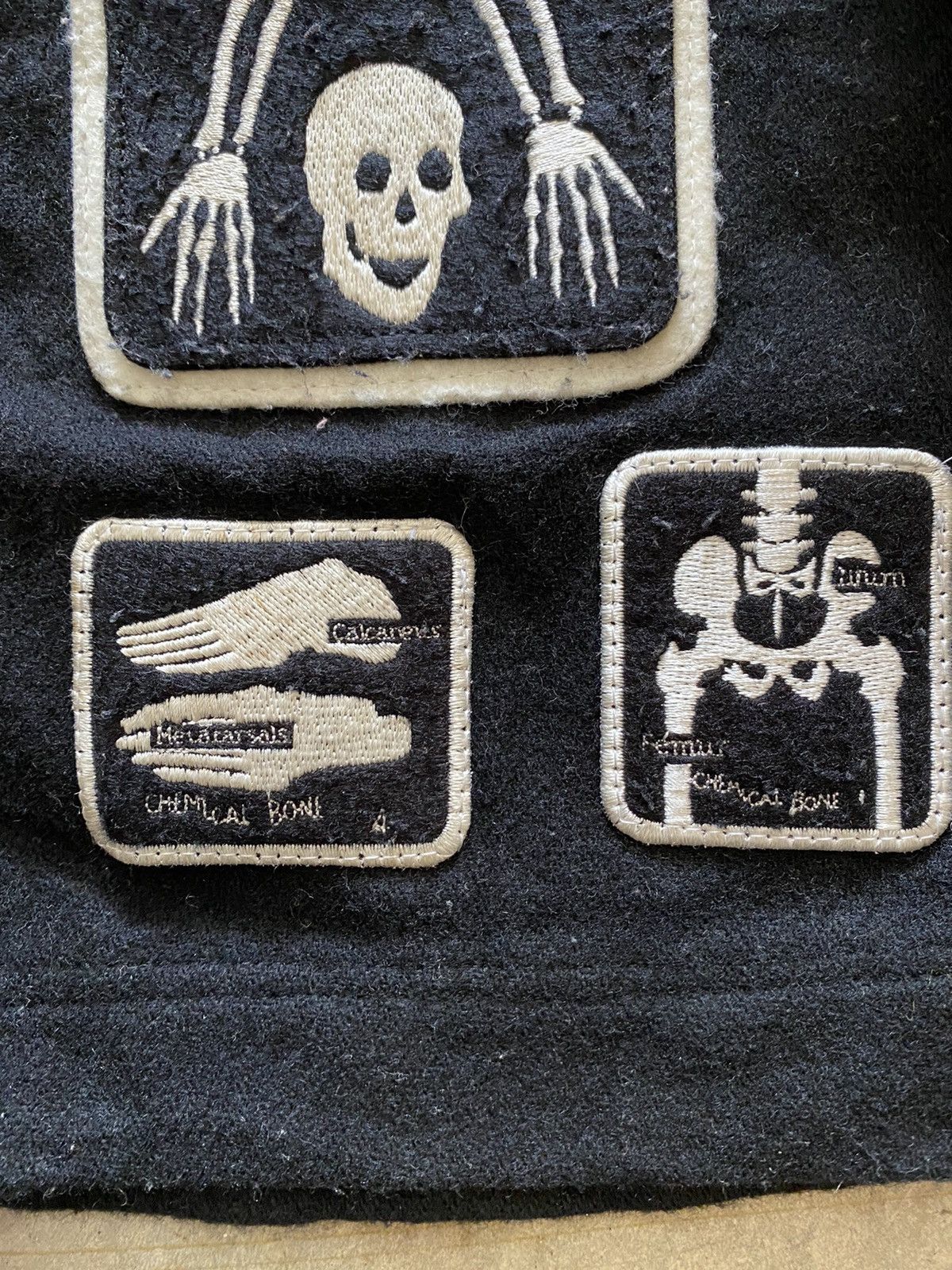 Japanese Brand 90S MILKBOY patch poem skull wool Size US 32 / EU 48 - 5 Thumbnail