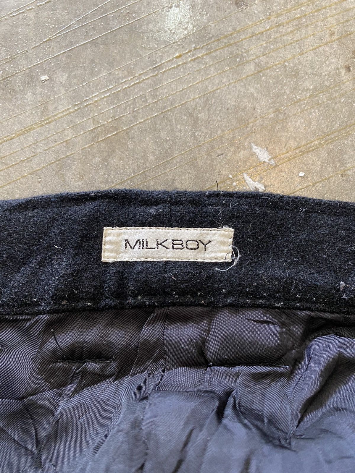 Japanese Brand 90S MILKBOY patch poem skull wool Size US 32 / EU 48 - 9 Thumbnail