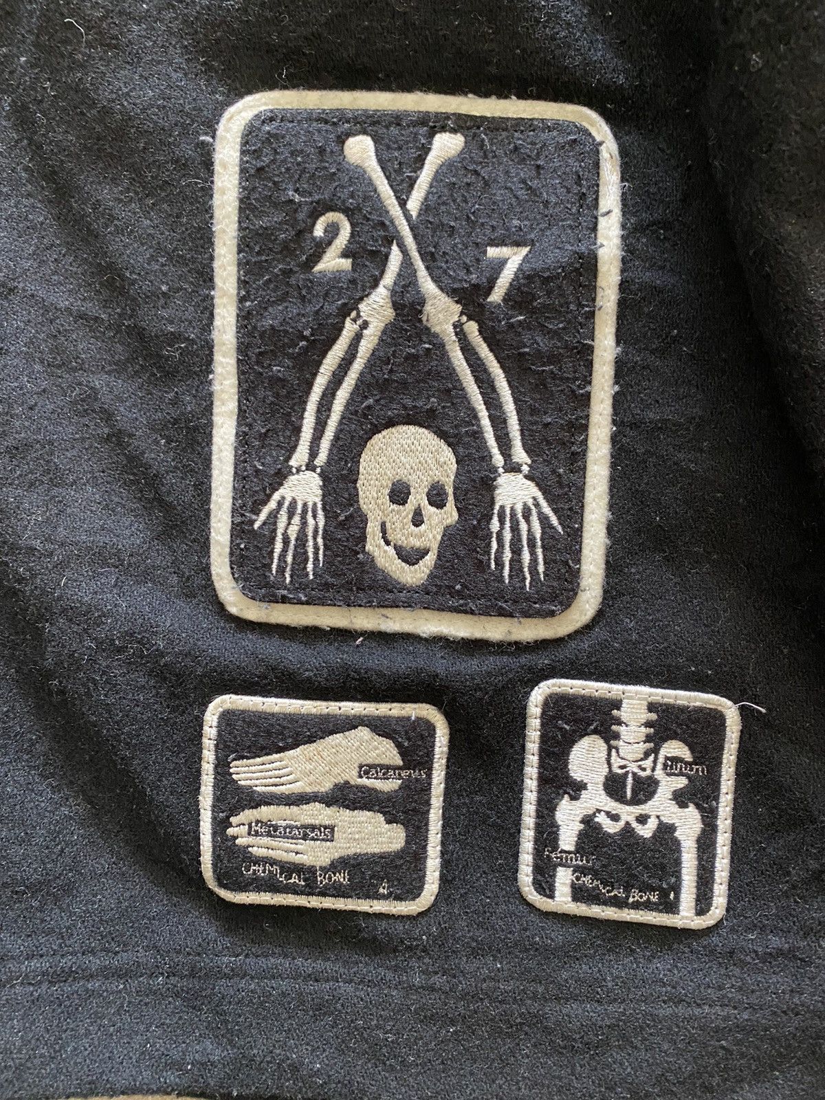Japanese Brand 90S MILKBOY patch poem skull wool Size US 32 / EU 48 - 4 Thumbnail