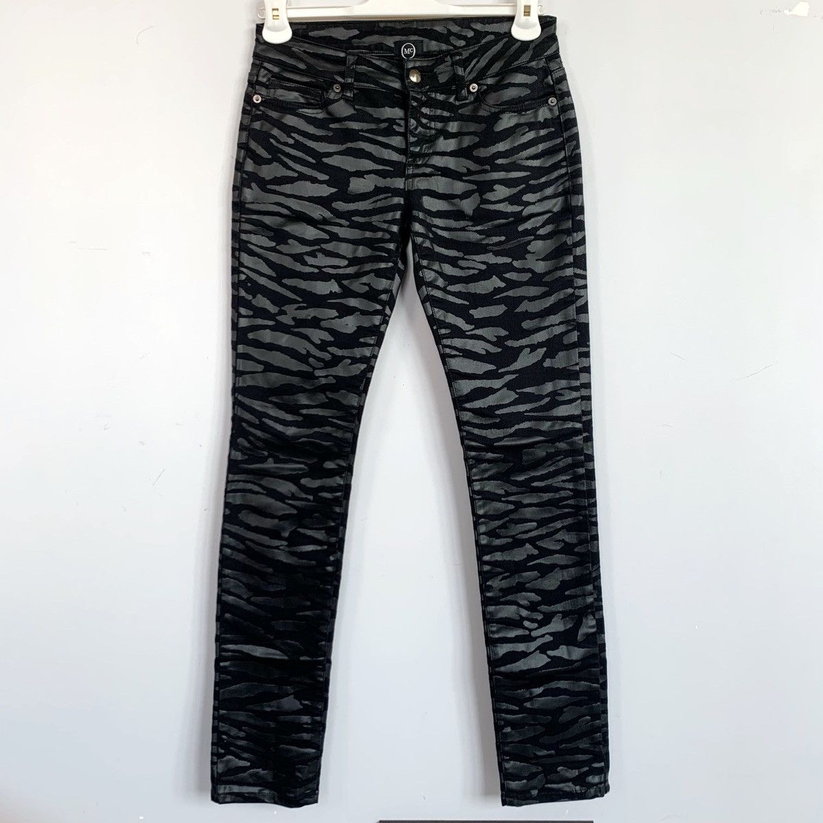 image of Alexander Mcqueen Jeans Denim Black Tiger Print, Women's (Size 26)