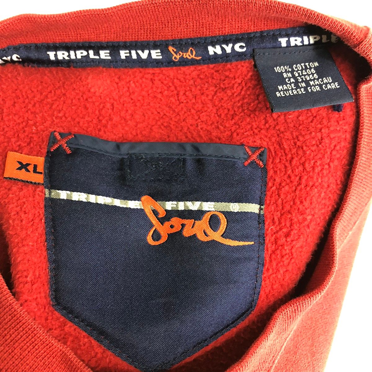 Vintage Triple Five Soul NYC Crewneck Sweatshirts Size US XL / EU 56 / 4 - 9 Thumbnail
