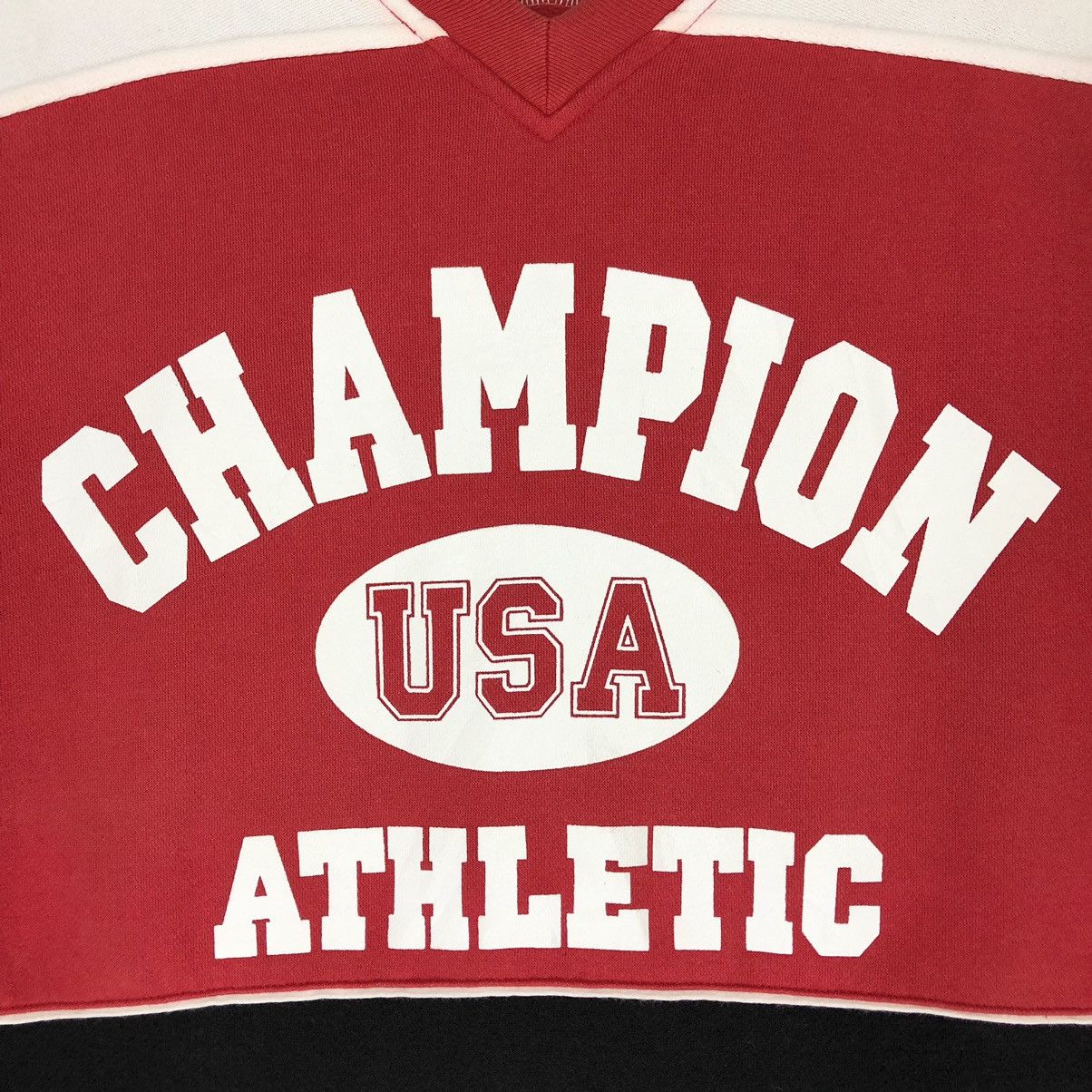 Champion × Vintage Vintage Champion USA V Neck Pullover Sweatshirts Size US M / EU 48-50 / 2 - 6 Thumbnail
