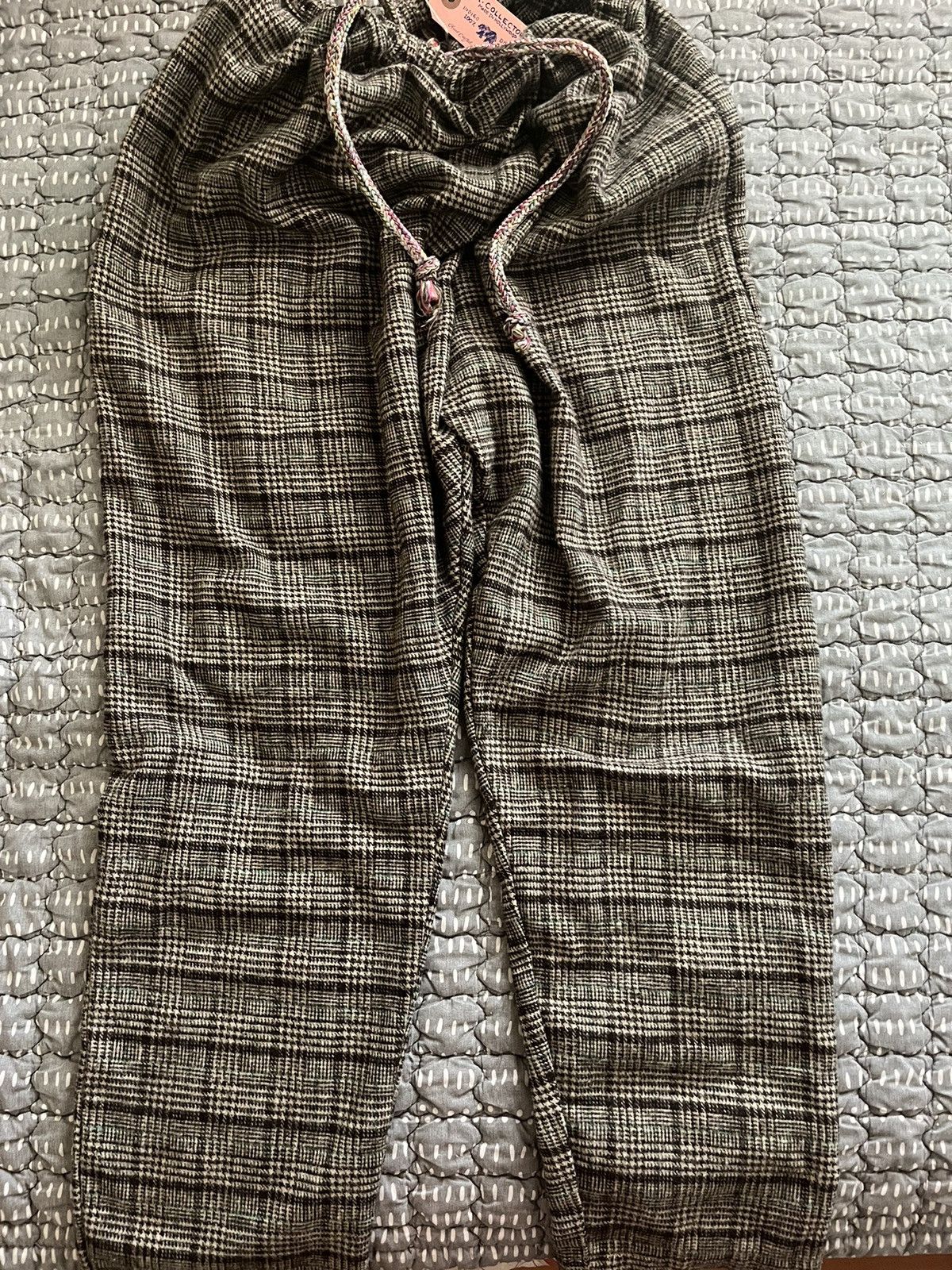 image of Dr Collectors Dr Colloectors Pants Plaid Very M in Green, Men's (Size 32)