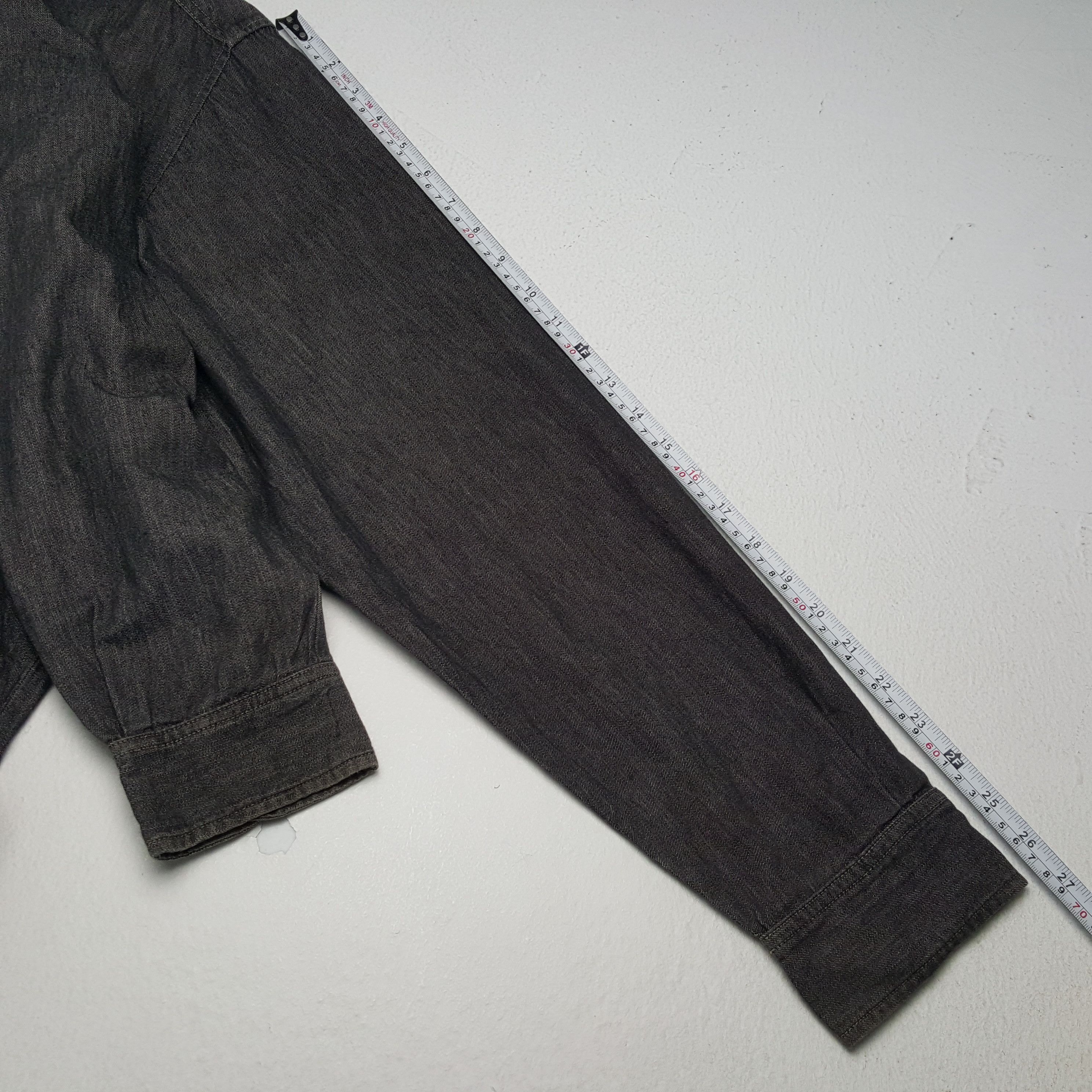 Stussy × Vintage Vintage STUSSY Streetwear Logo Style Black Denim Shirts Size US XL / EU 56 / 4 - 6 Thumbnail
