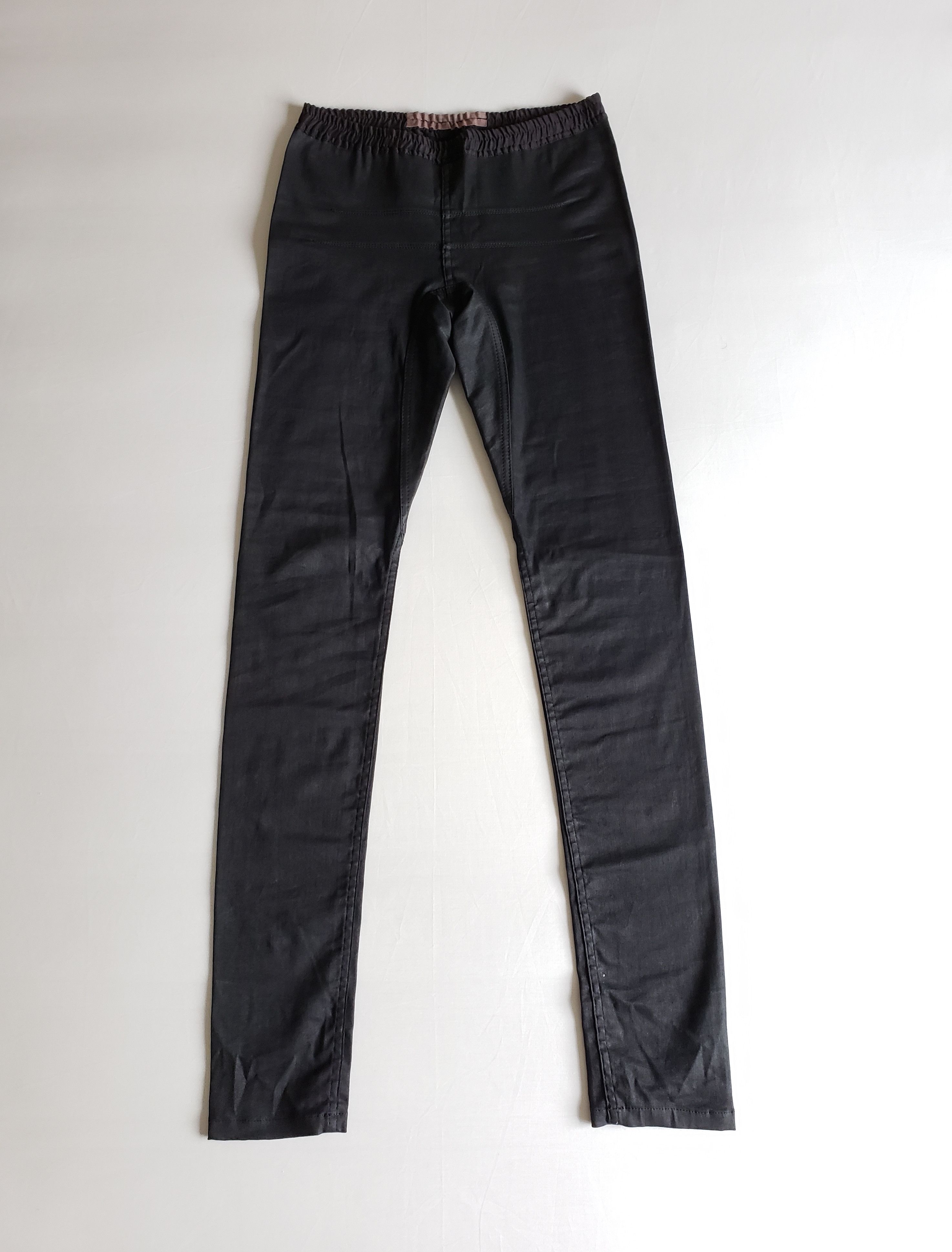 image of Last Day Of Listing Rick Owens Waxed Pants in Black, Men's (Size 30)