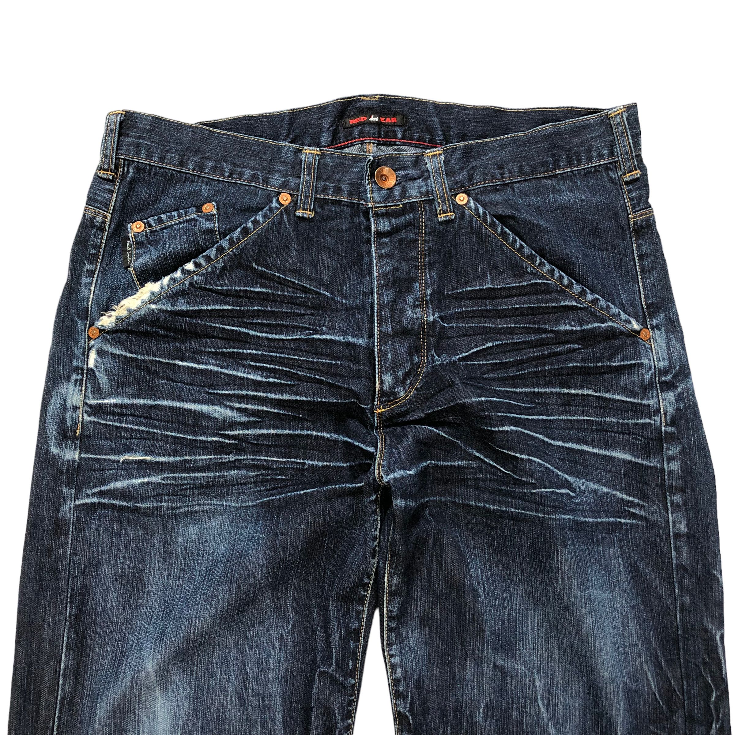 Paul Smith PAUL SMITH RED EAR 3D PRINT DENIM PANTS #6134-220 Size US 33 - 2 Thumbnail