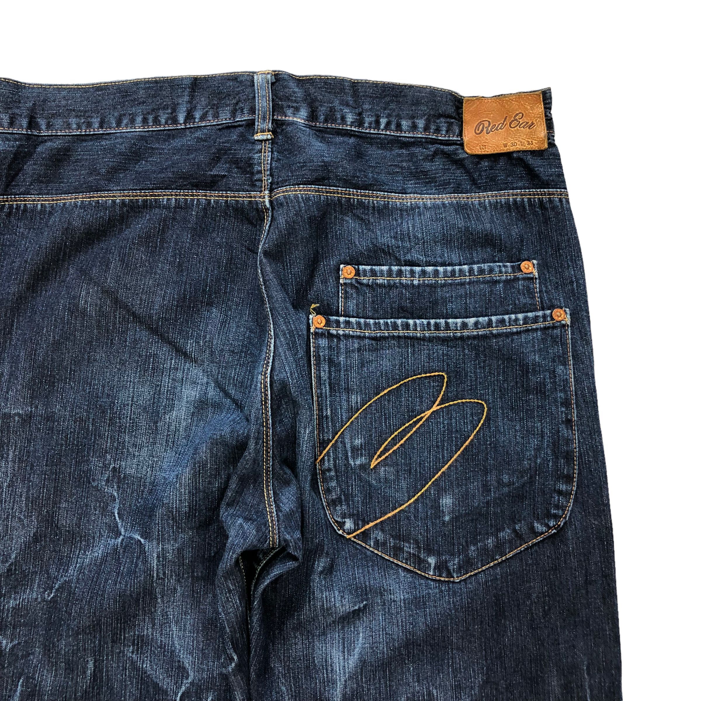 Paul Smith PAUL SMITH RED EAR 3D PRINT DENIM PANTS #6134-220 Size US 33 - 18 Thumbnail