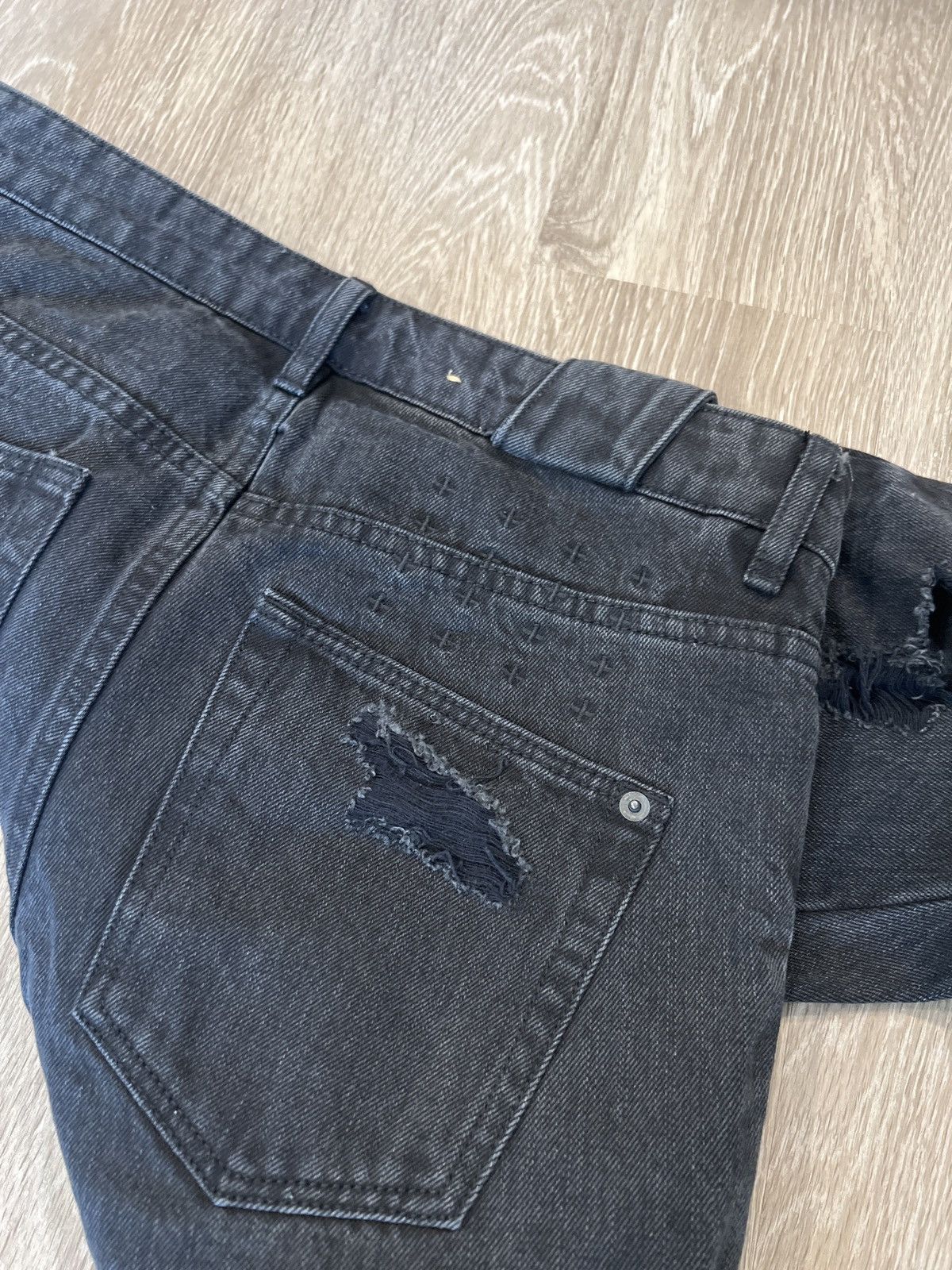 Designer × Ksubi Ksubi Black Distressed Jeans Size US 29 - 3 Thumbnail