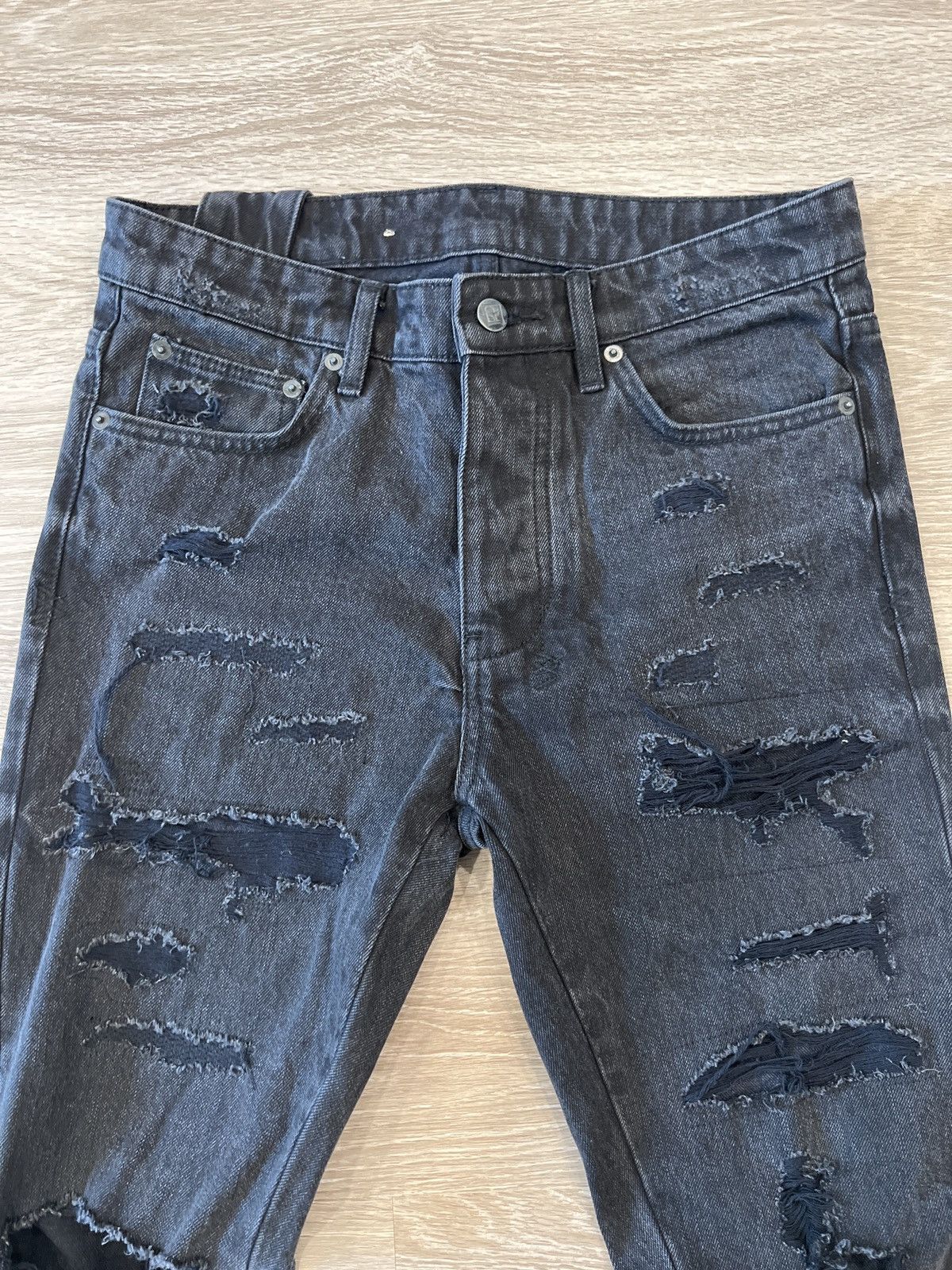 Designer × Ksubi Ksubi Black Distressed Jeans Size US 29 - 2 Thumbnail
