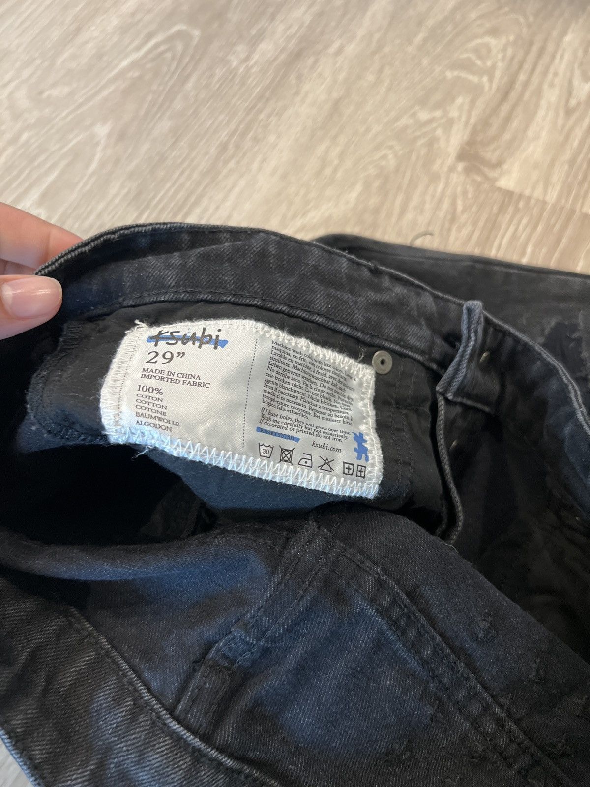 Designer × Ksubi Ksubi Black Distressed Jeans Size US 29 - 4 Thumbnail