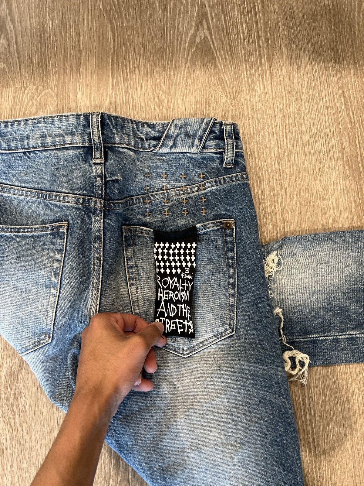 Designer × Ksubi Blue Distressed Ksubi Jeans Size US 29 - 3 Thumbnail