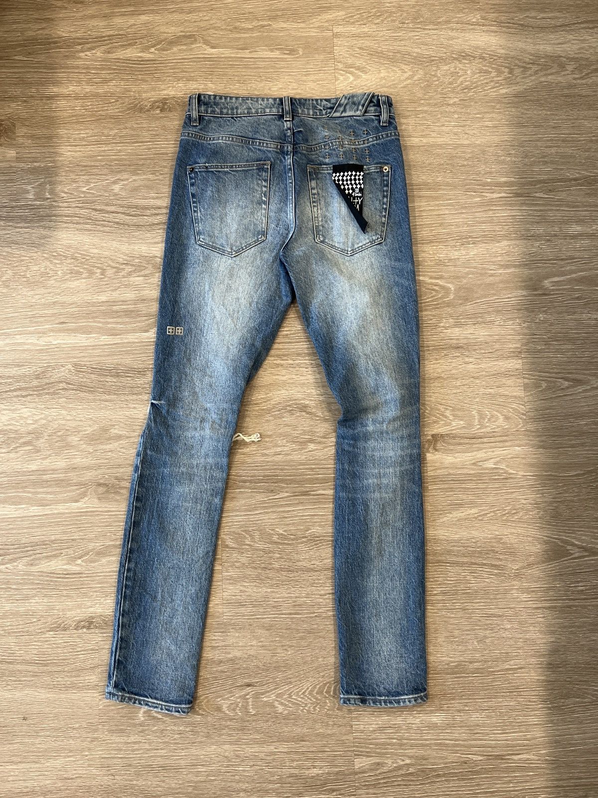 Designer × Ksubi Blue Distressed Ksubi Jeans Size US 29 - 7 Thumbnail