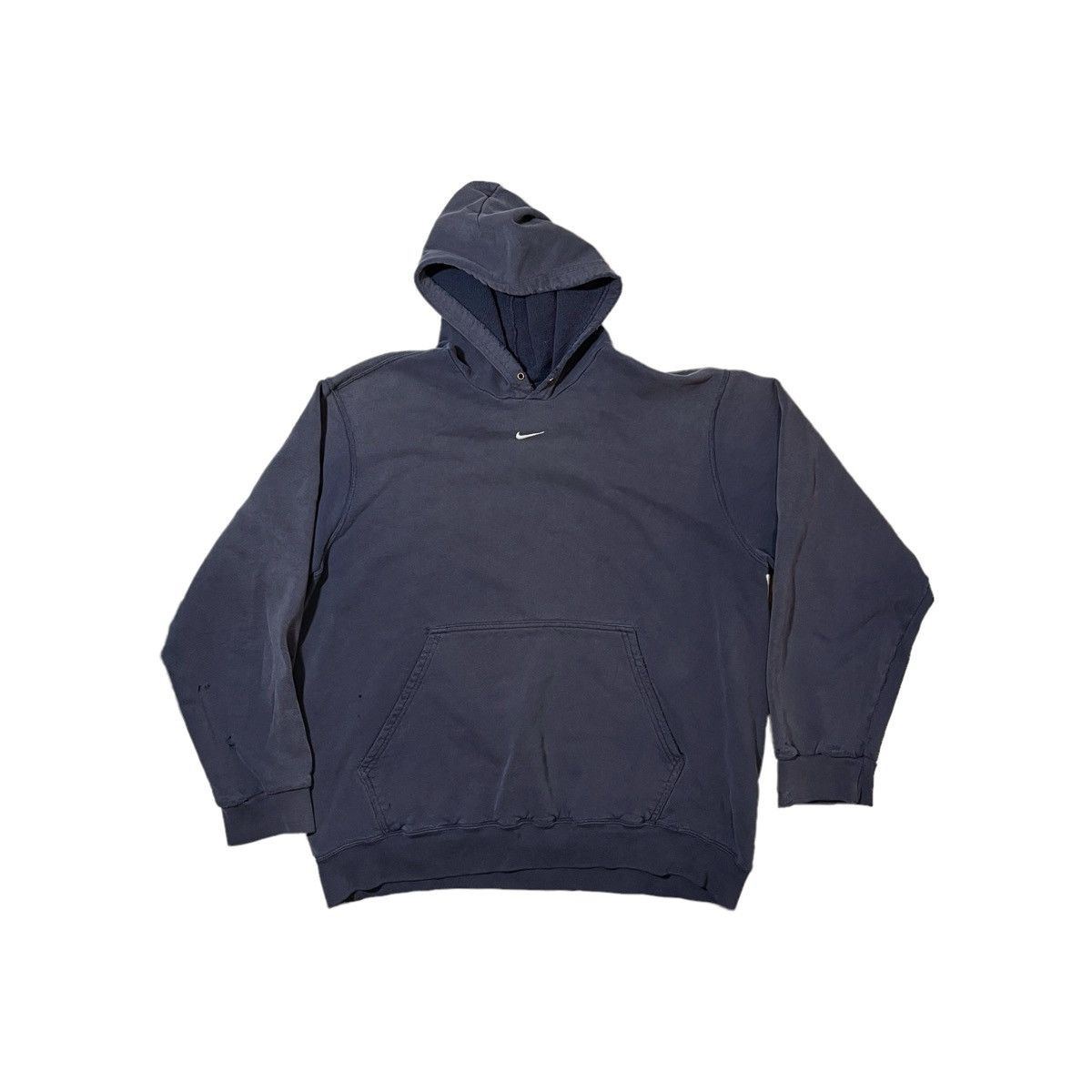 Nike × Vintage Y2K Nike Center Swoosh Hoodie Navy Blue Size US L / EU 52-54 / 3 - 1 Thumbnail