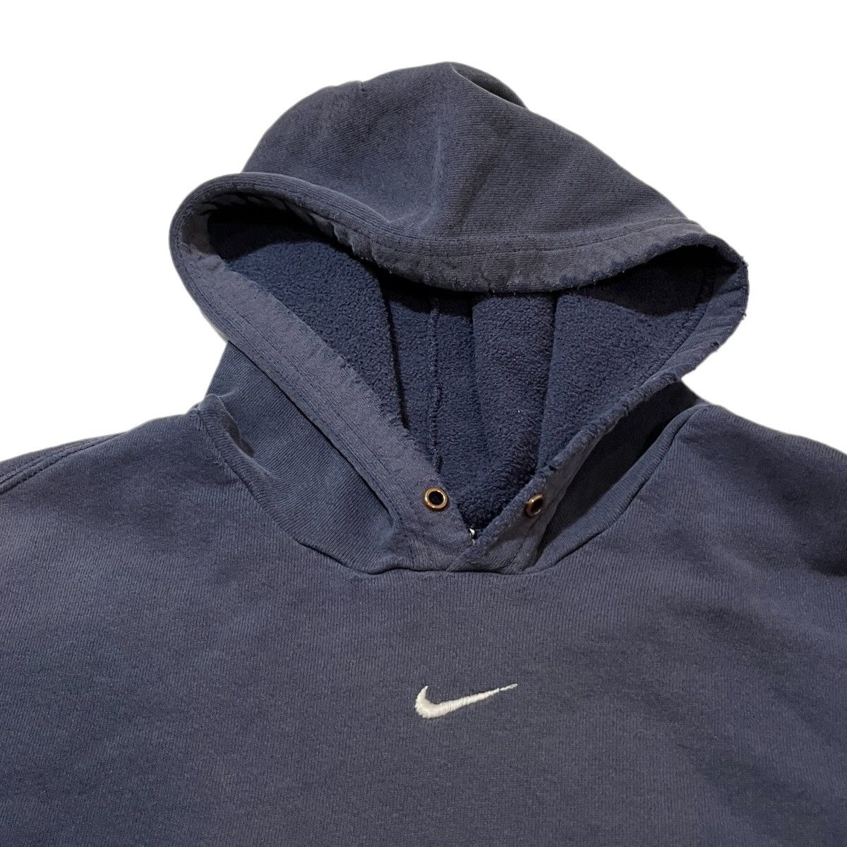 Nike × Vintage Y2K Nike Center Swoosh Hoodie Navy Blue Size US L / EU 52-54 / 3 - 2 Thumbnail
