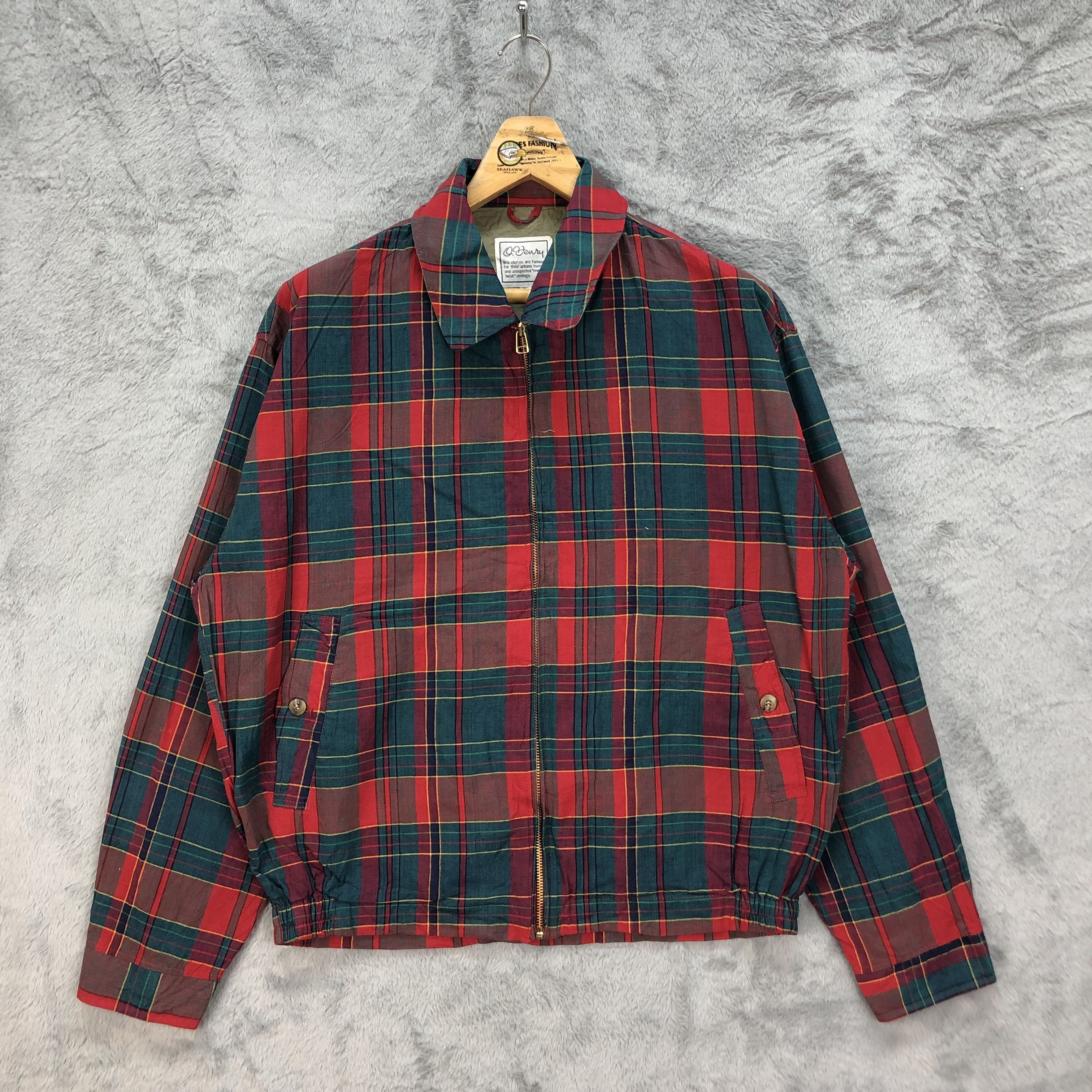 Japanese Brand O.HENRY Tartan Casual Jacket #4927-30 Size US L / EU 52-54 / 3 - 1 Thumbnail